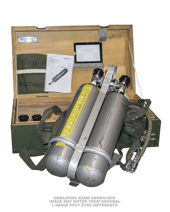 Bundeswehr hengityslaite 'AUER' ilman maskia uudenveroinen deko, ilman kaasua