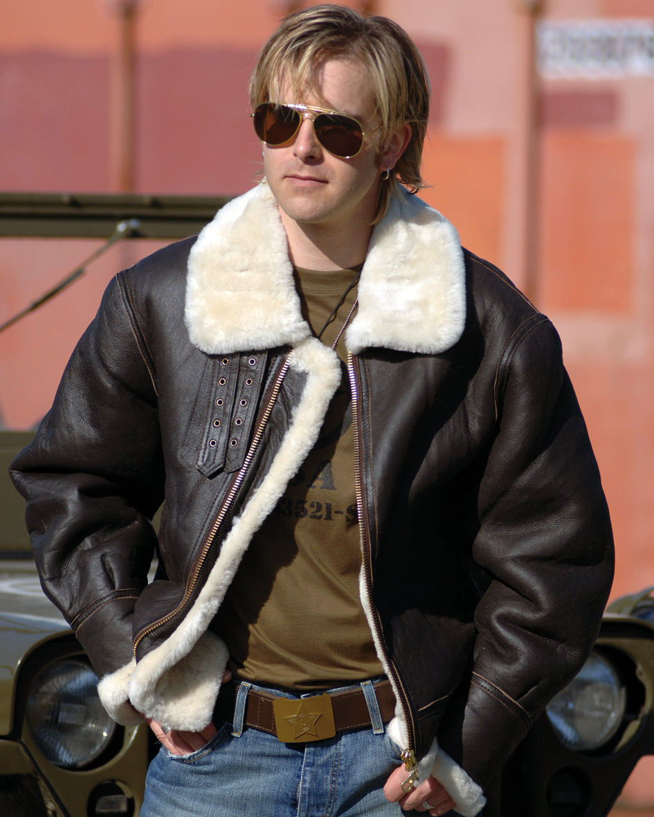 US BOMBERJACKE B 3 LAMMFELL