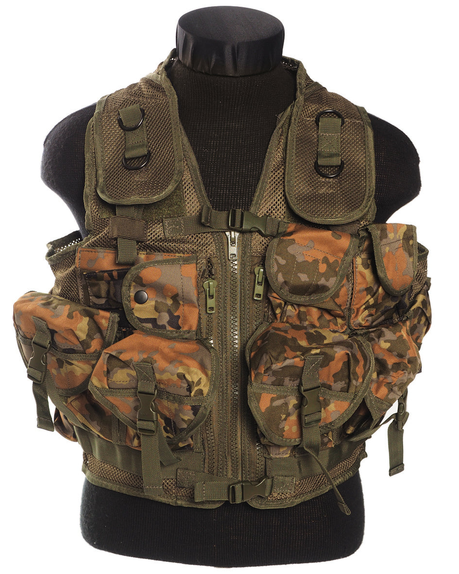 EINSATZWESTE taktinen (9 tasku.)flecktarn