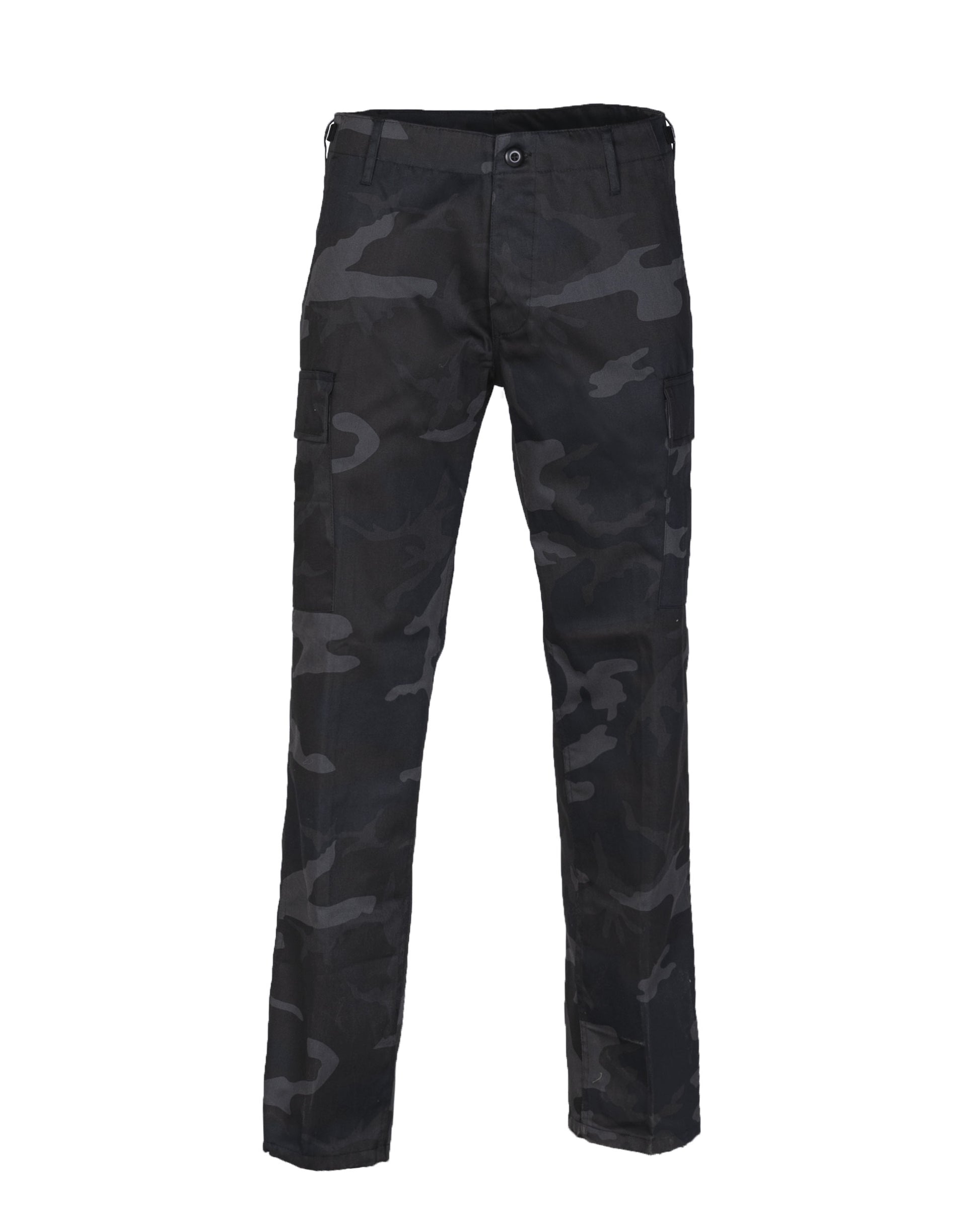 US ranger housut tyyppi BDU 'STRAIGHT CUT' musta maastokuvio-1