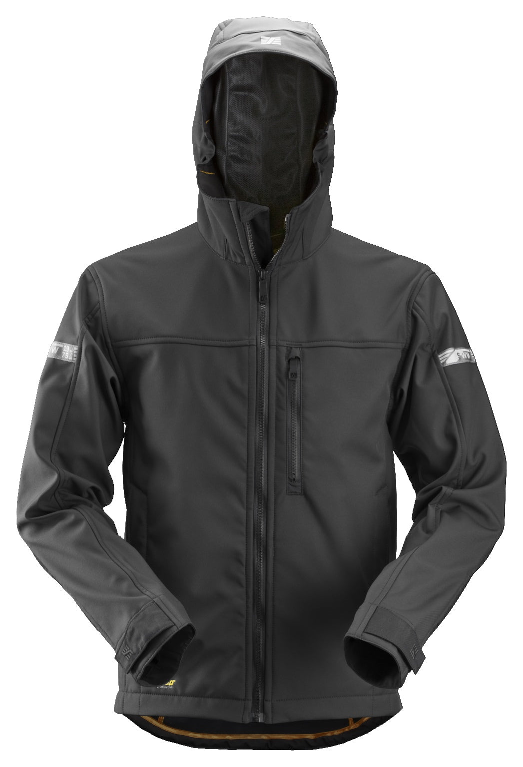 Softshell-työtakki hupulla - Musta