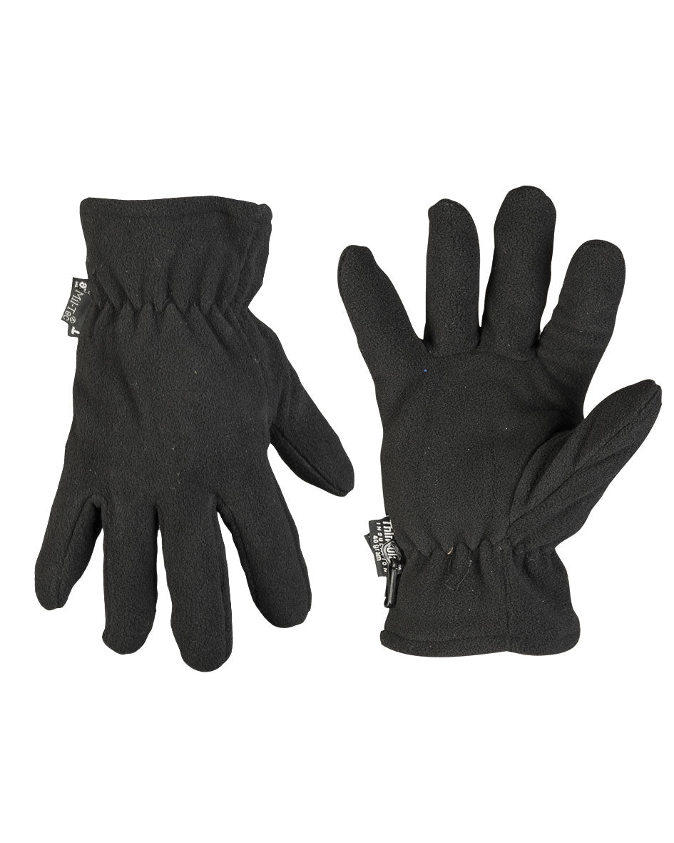 FINGERHANDSCHUHE fleece Thinsulate SCHW