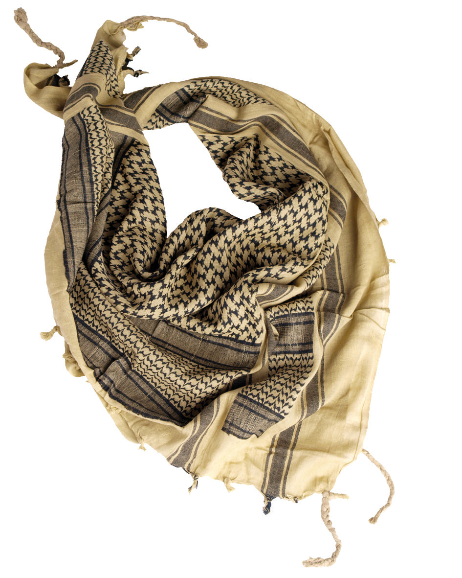 Huivi 'SHEMAGH' 110 X 110 CM khaki/SCHW