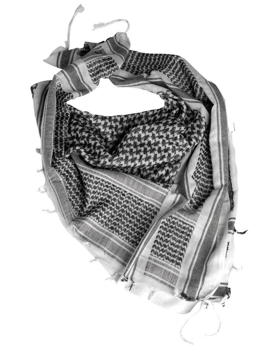 Huivi 'SHEMAGH' 110 X 110 CM valkoinen/SCHW