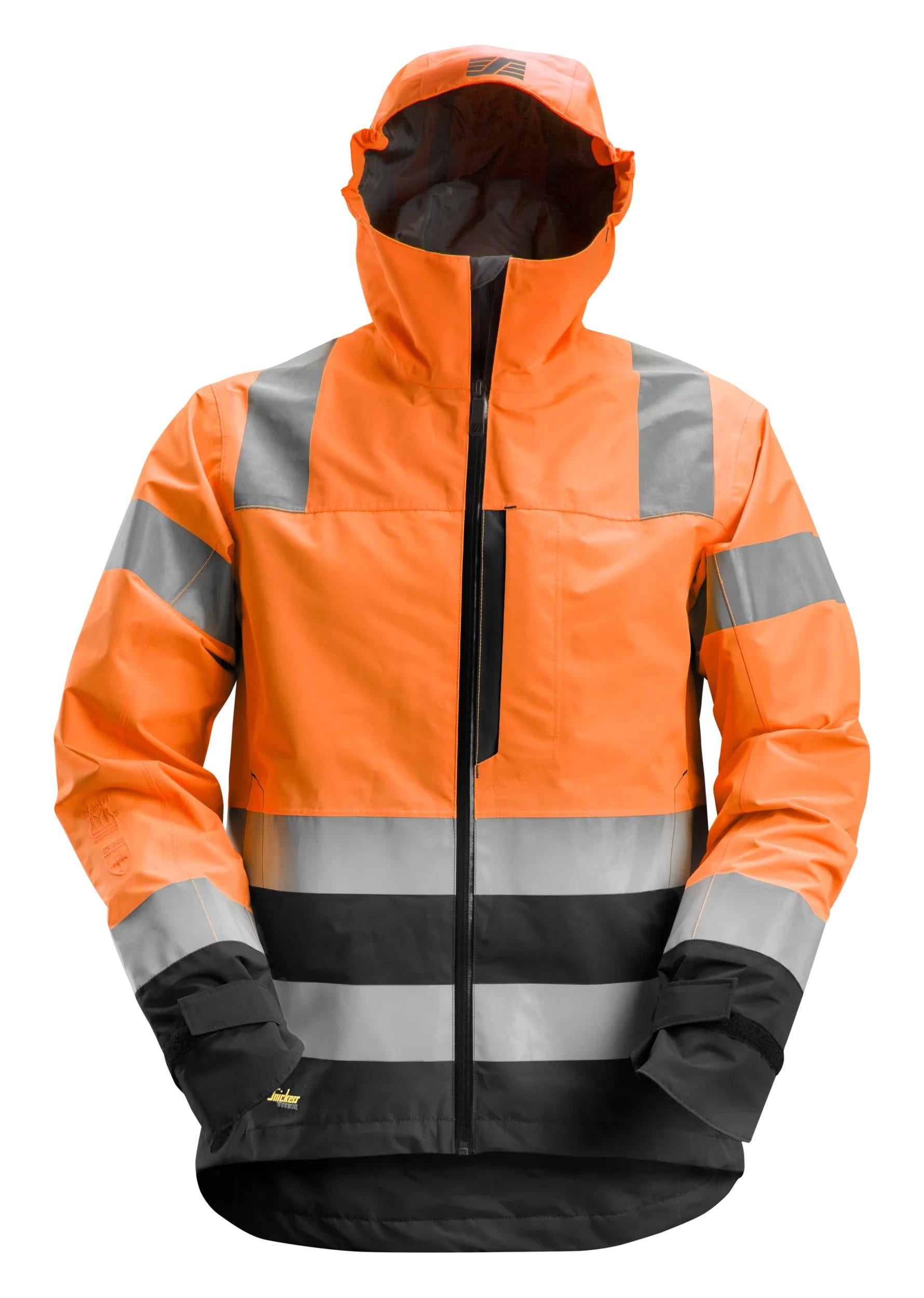 luokka 3, vedenpitävä kuoritakki - High Visibility Orange/Black