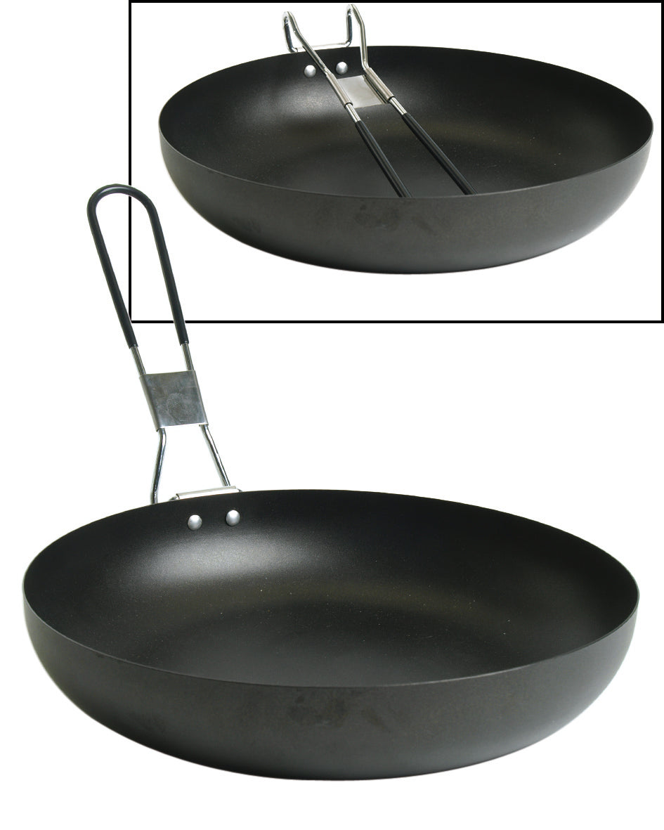 CAMPING PFANNE ruostumaton teräs M KLAPPSTIEL