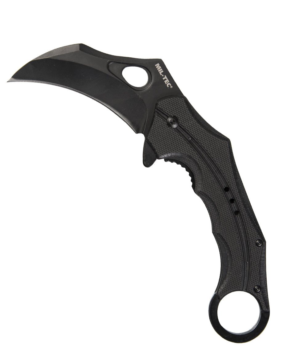 Yhdellä kädellä avattava veitsi G 10 KARAMBIT