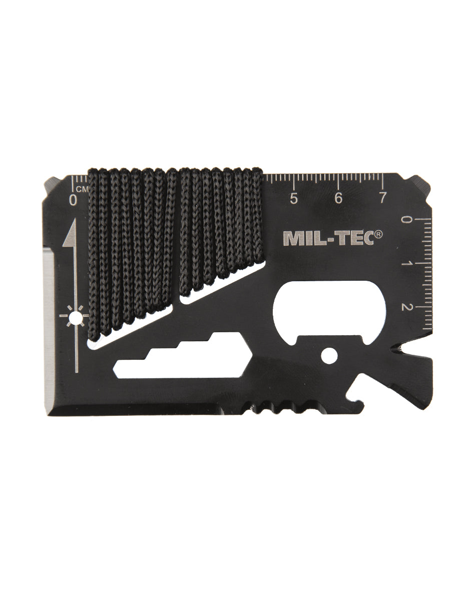 SURVIVAL TOOL PARACORD musta suojuksella