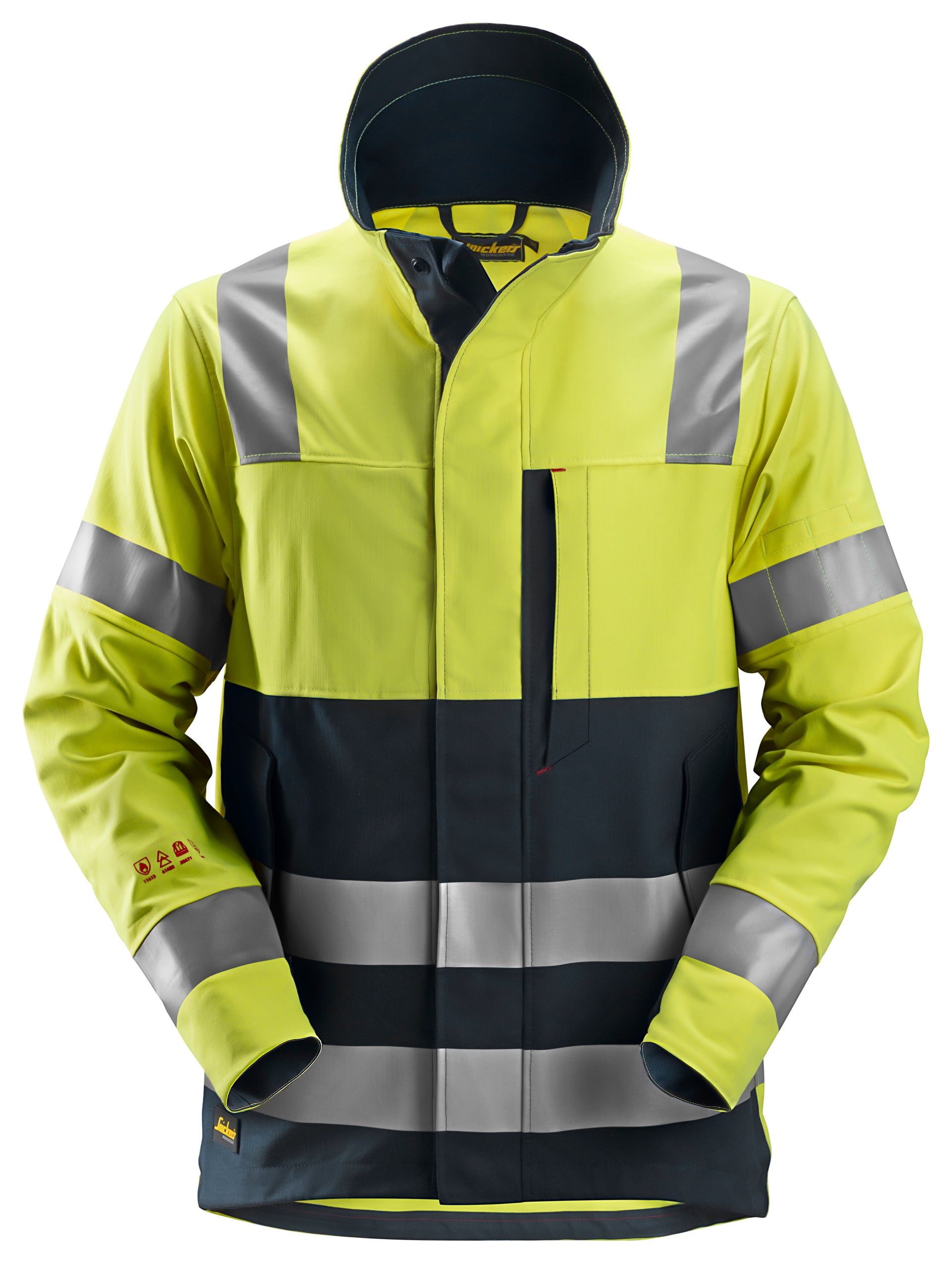 ProtecWork, huomiotyötakki, lk 3 - Keltainen/Navy