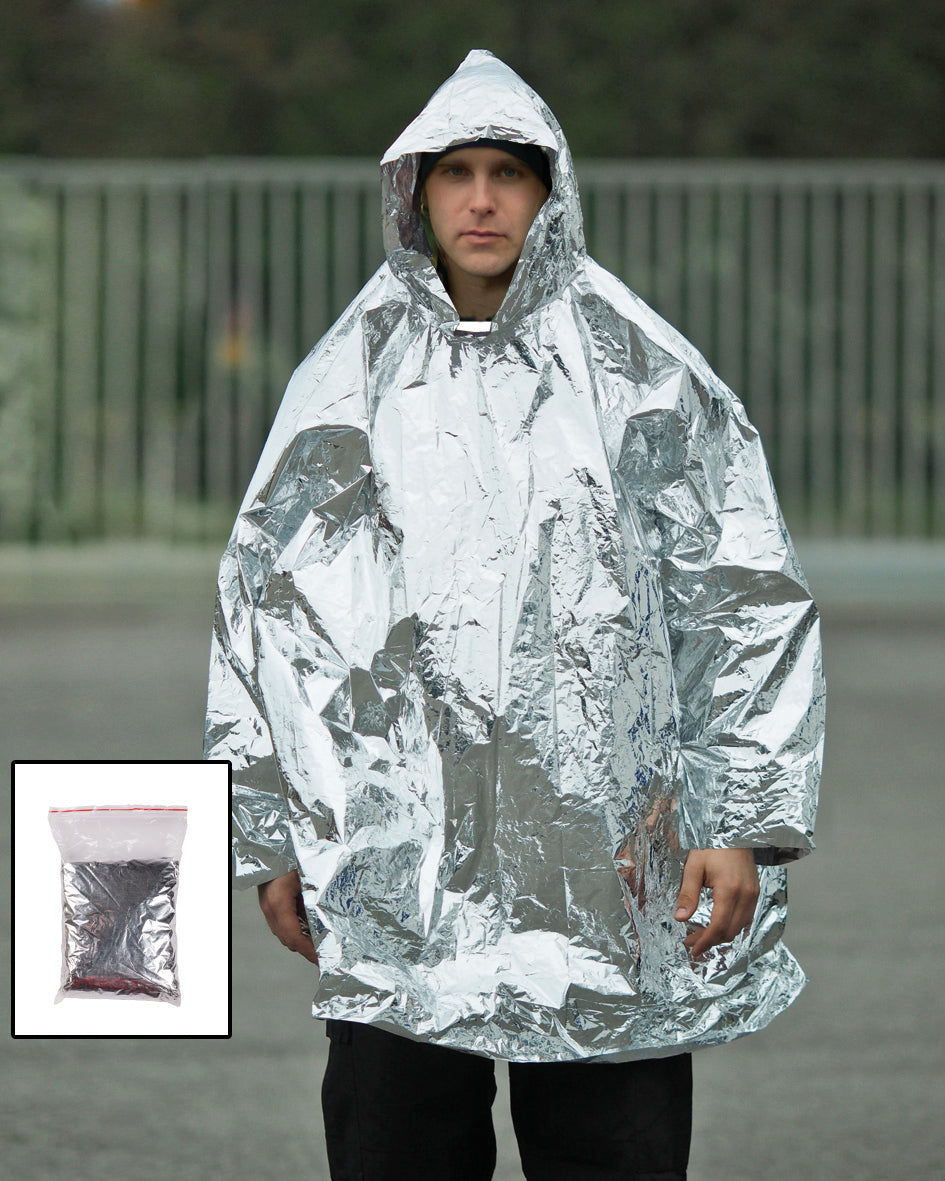 SURVIVAL poncho SILBER-1
