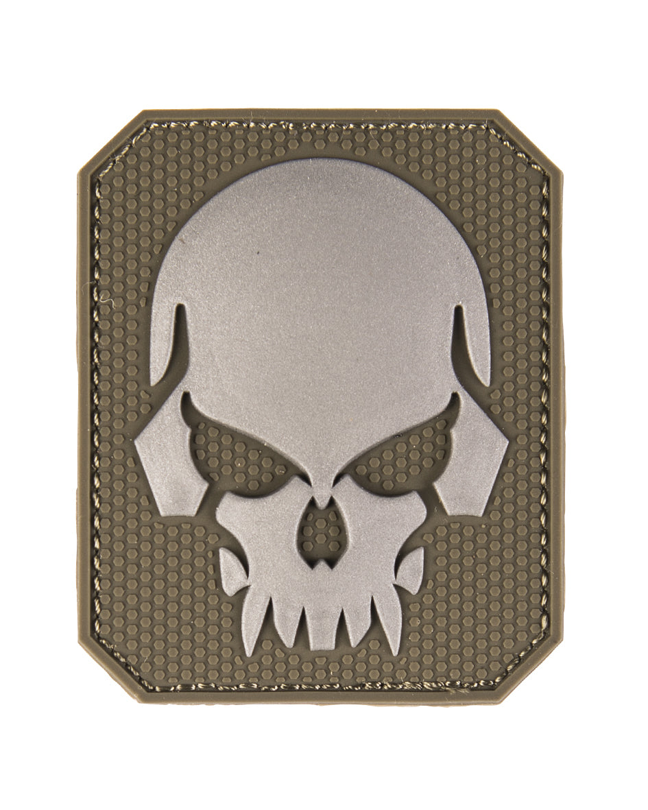 Merkki 3 D SKULL PVC tarrakiinnityksellä L