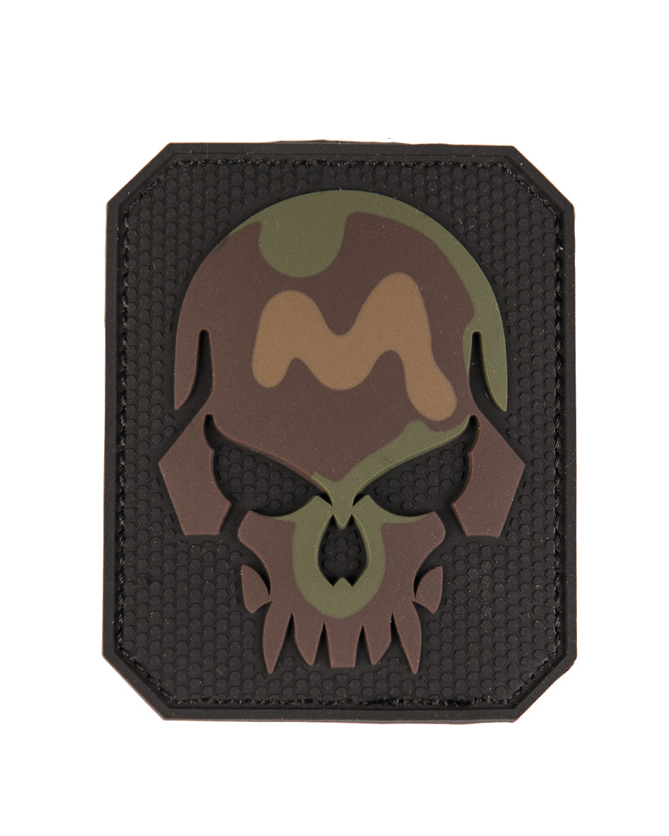 Merkki 3 D SKULL PVC tarrakiinnityksellä L maasto