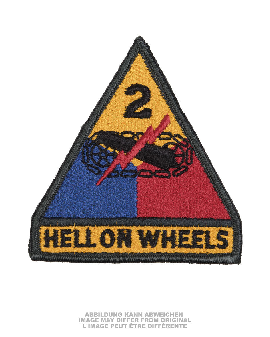 US TEXTILABZEICHEN ' 2 ND ARM DIV.' HELL ON WHEELS