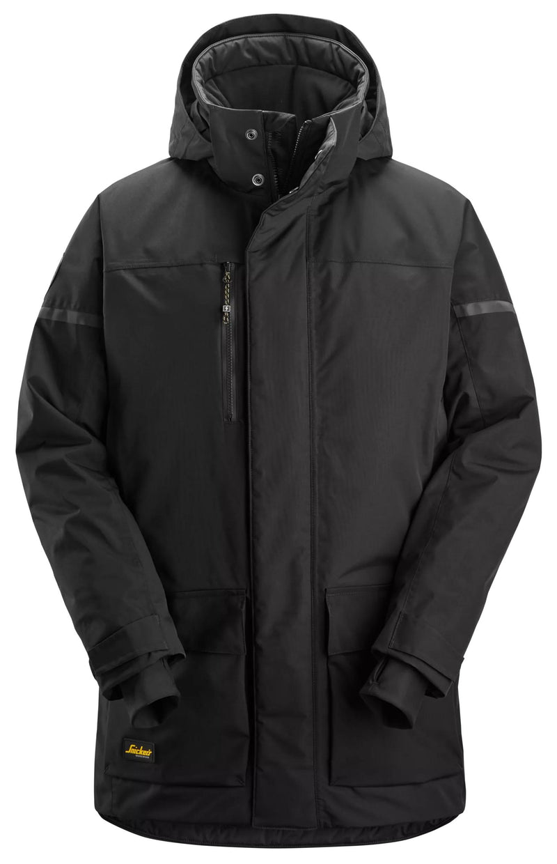 Vedenpitävä, topattu parkatakki - Black/Black