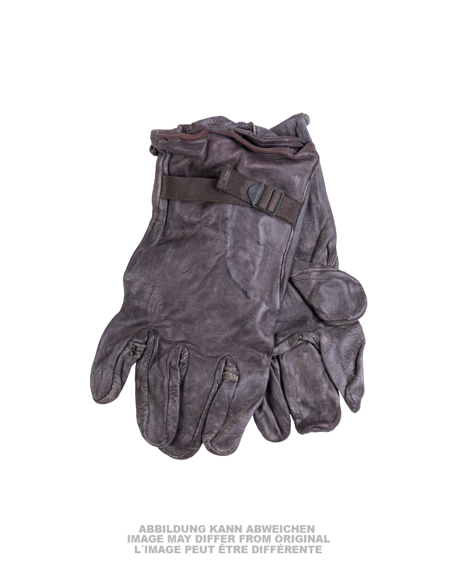 US FINGERHANDSCHUHE M 46 nahka musta käytetty