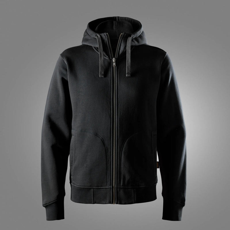 Paksu vetoketjullinen collegehuppari - Black