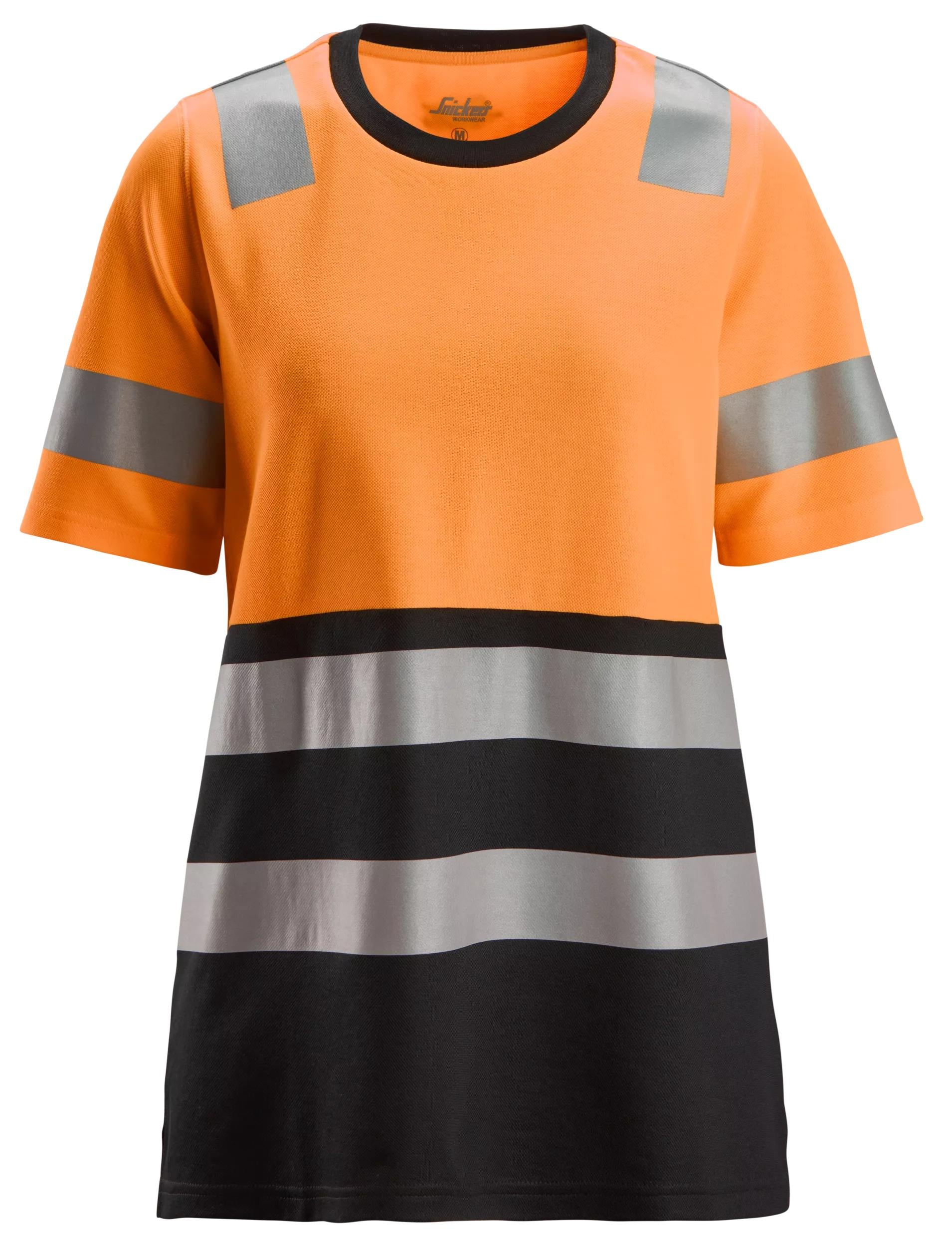 luokka 1, naisten t-paita - High Visibility Orange/Black