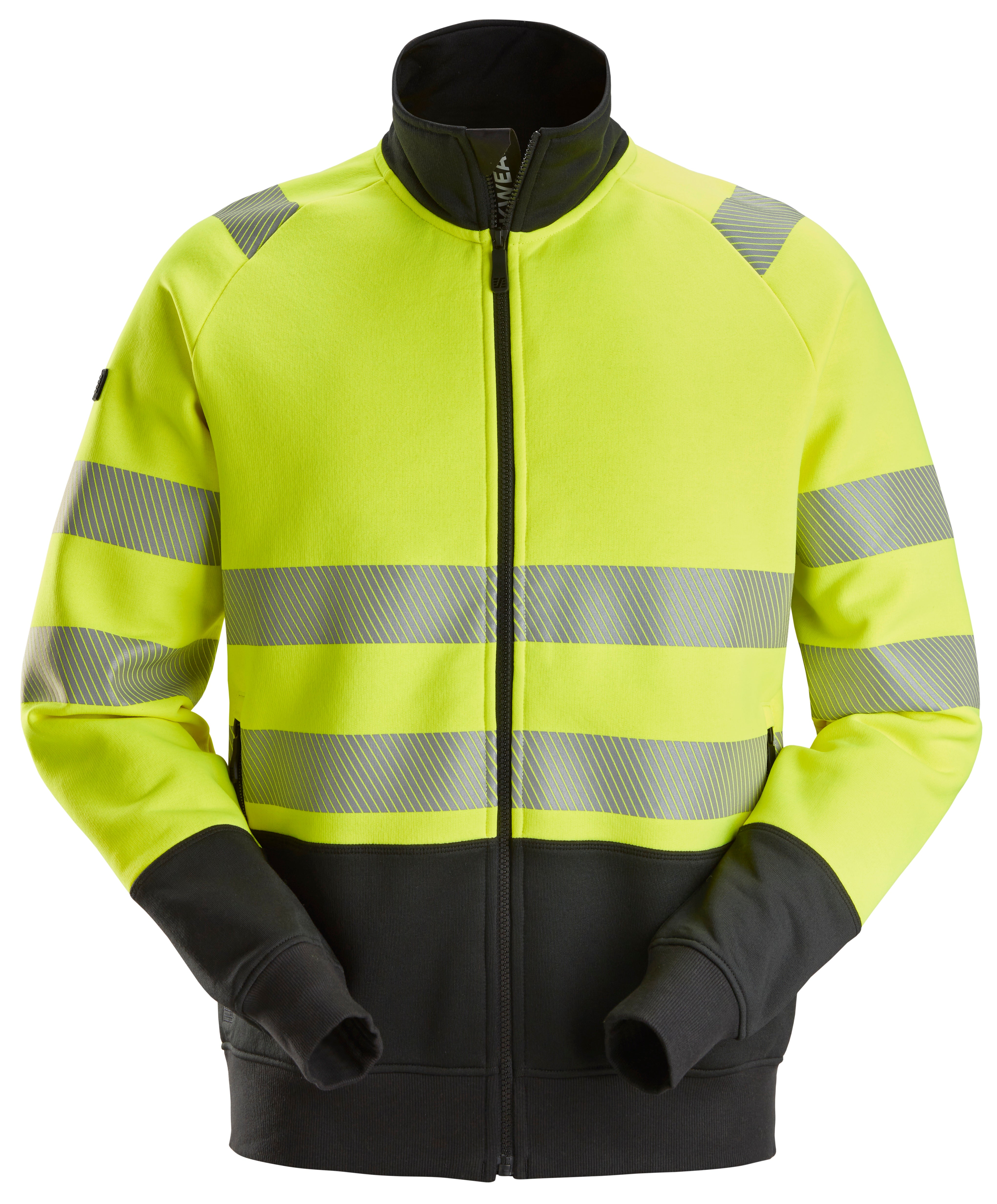 luokka 2, takki vetoketjulla - High Visibility Yellow/Black