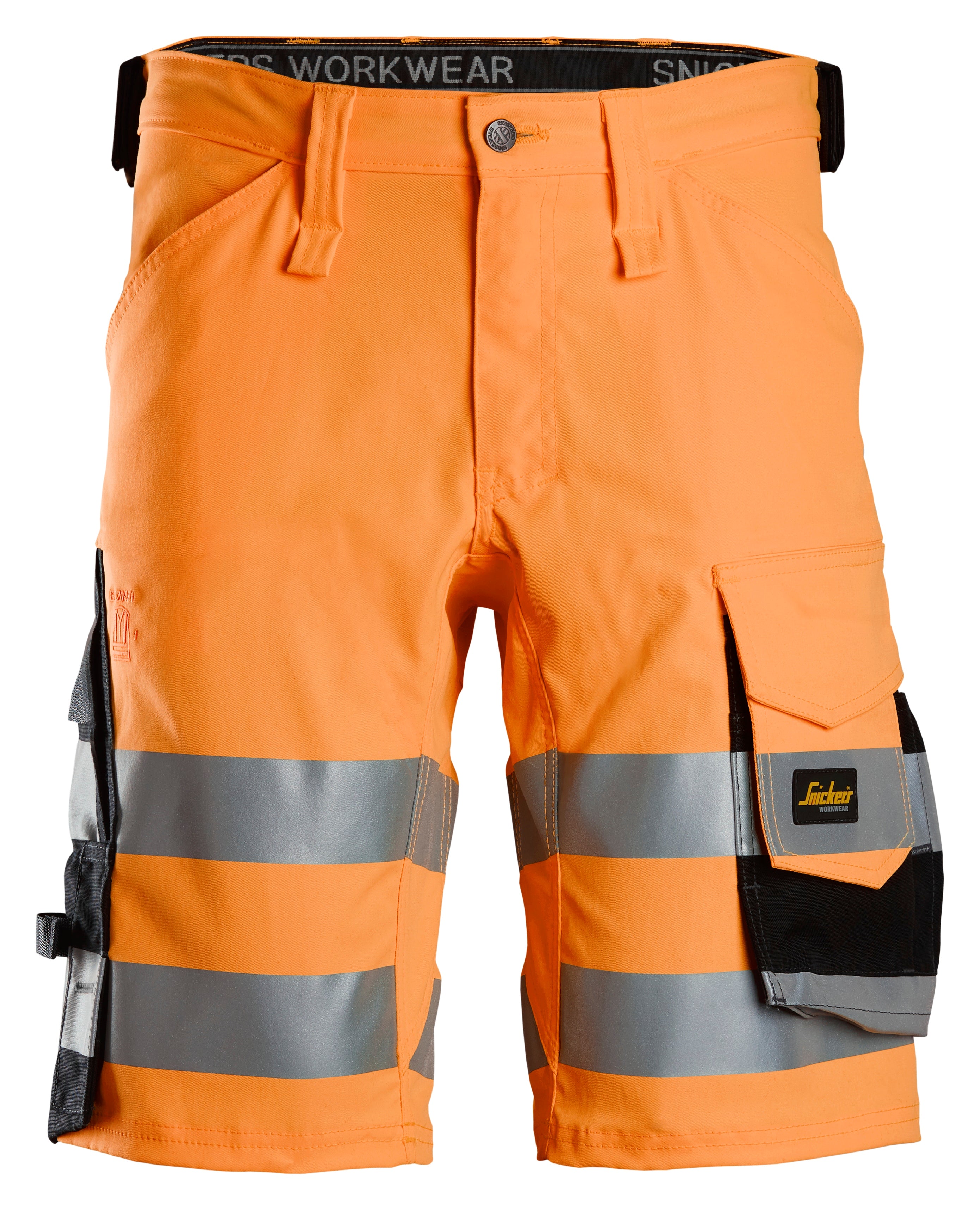 luokka 1, joustavat shortsit - High Visibility Orange/Black