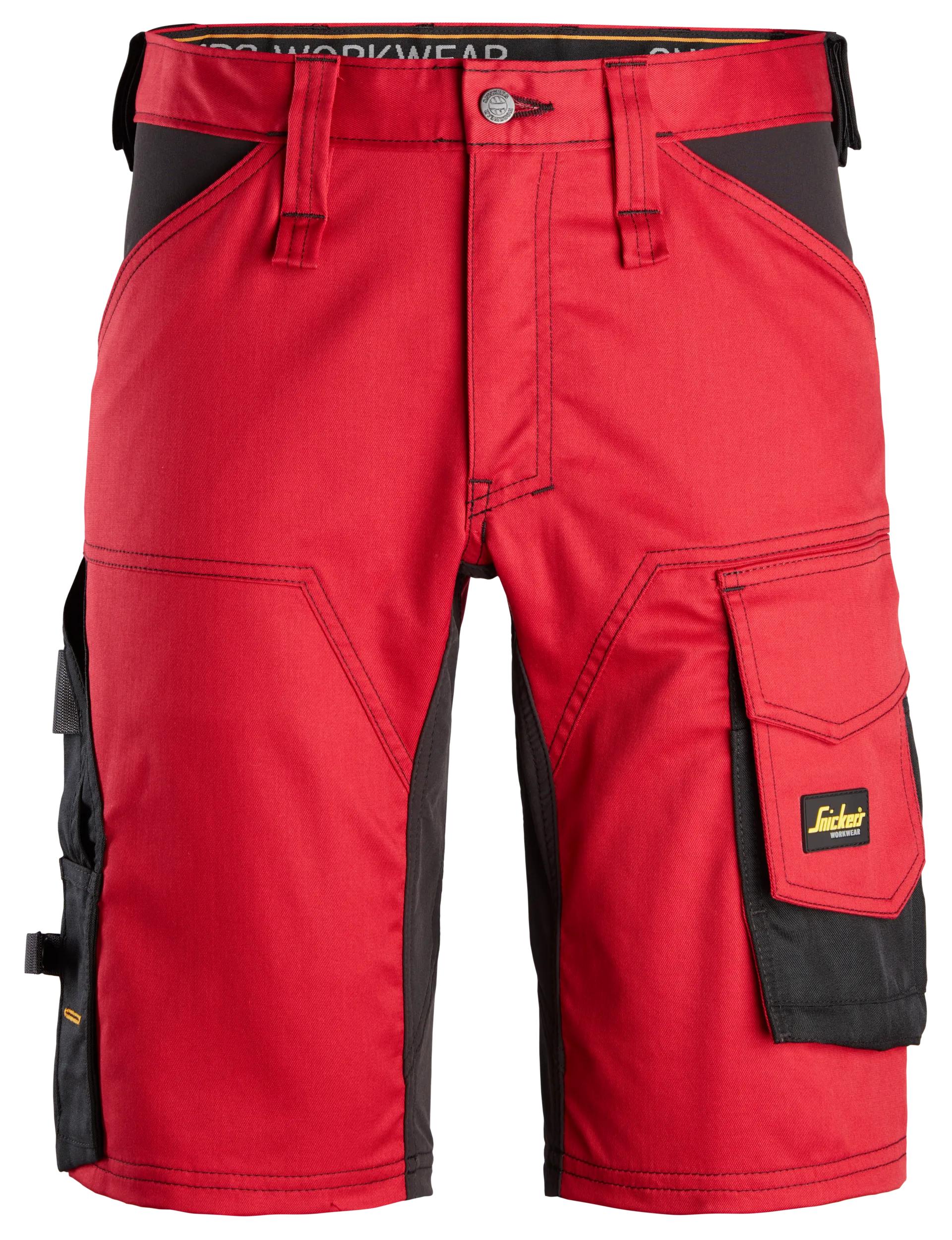Stretch-työshortsit - Chili Red/Black