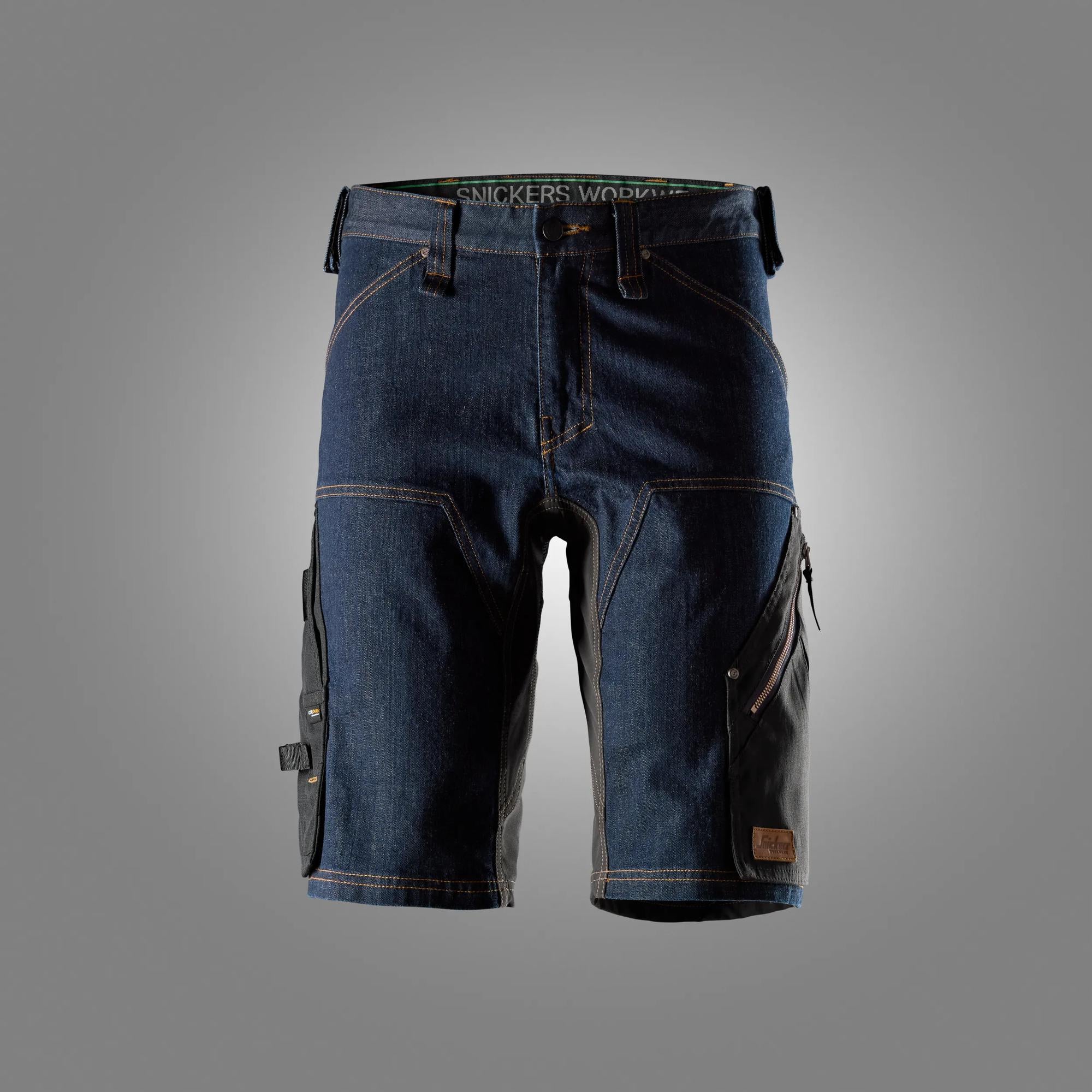 Farkkushortsit - Denim/Black