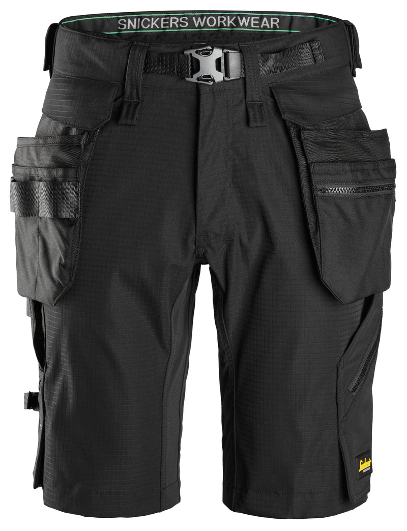 Irrotettavilla riipputaskuilla varustetut työshortsit - Black/Black