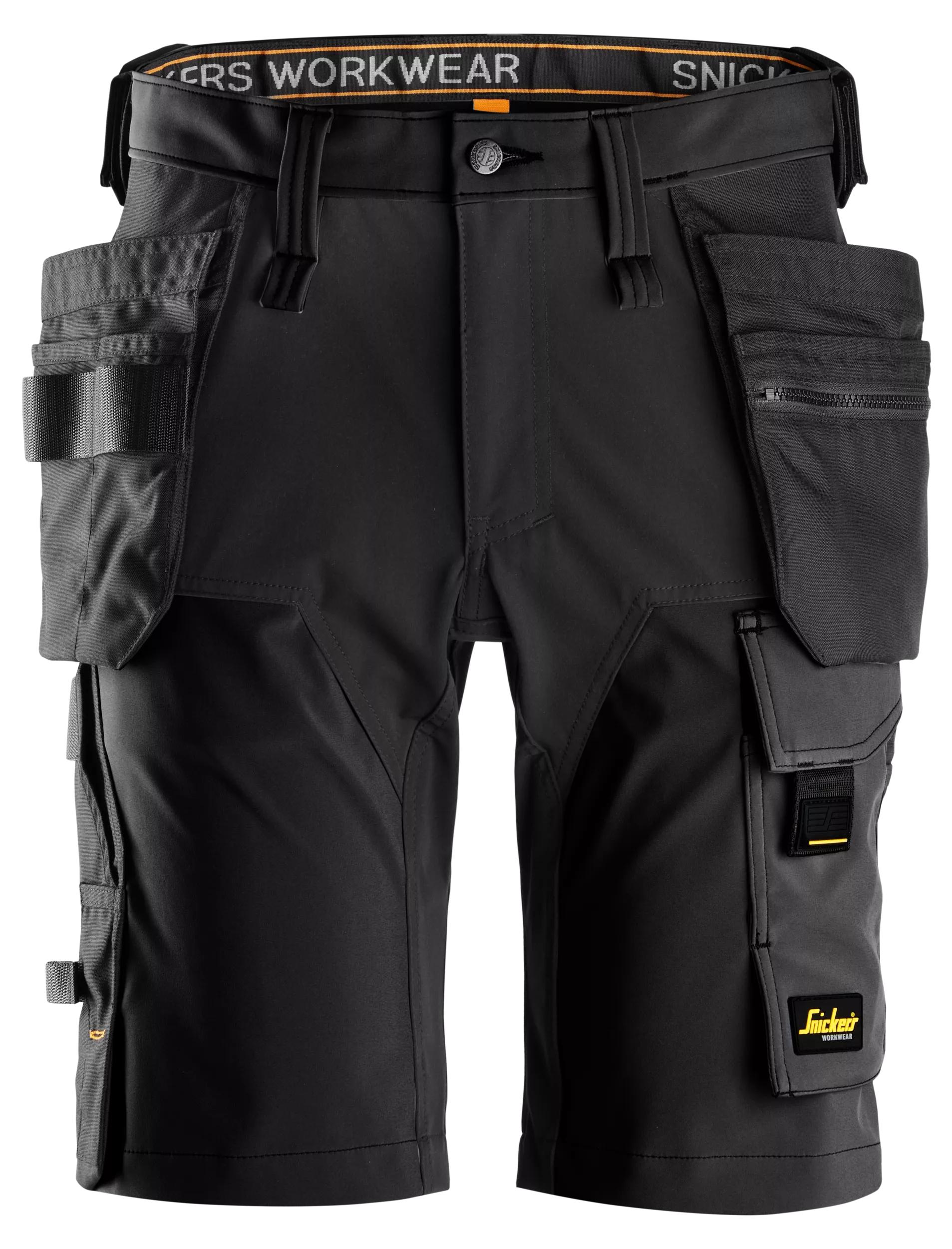 4-suuntaan joustavat riipputaskulliset stretch-shortsit - Black/Black