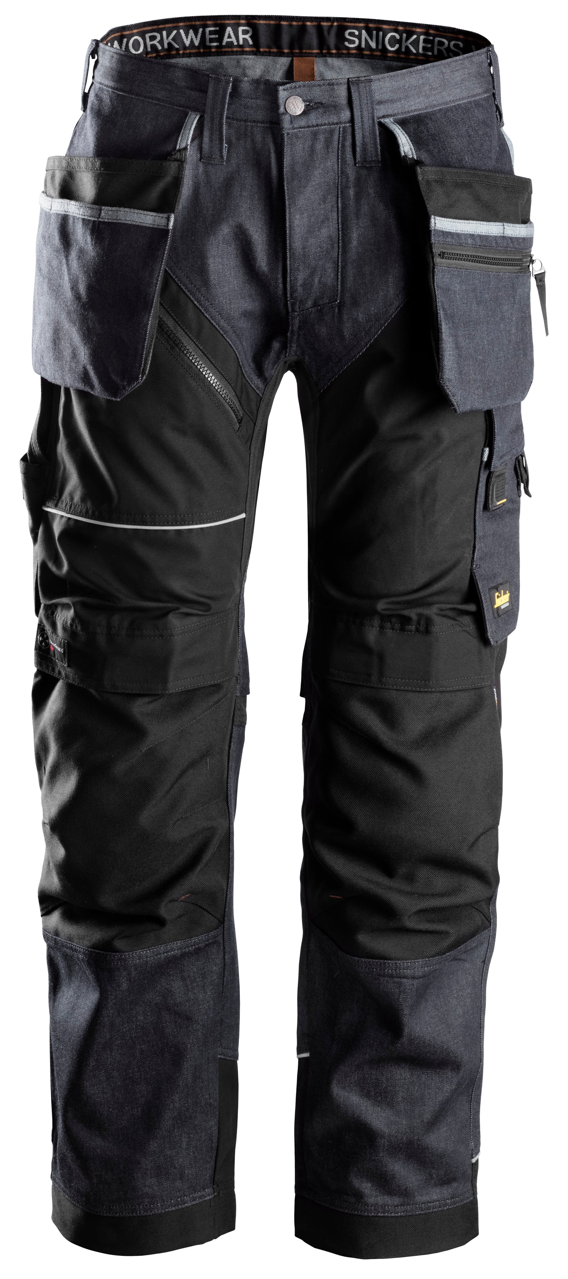 RuffWork+ Denim, työhousut riipputaskuilla - Denim/musta