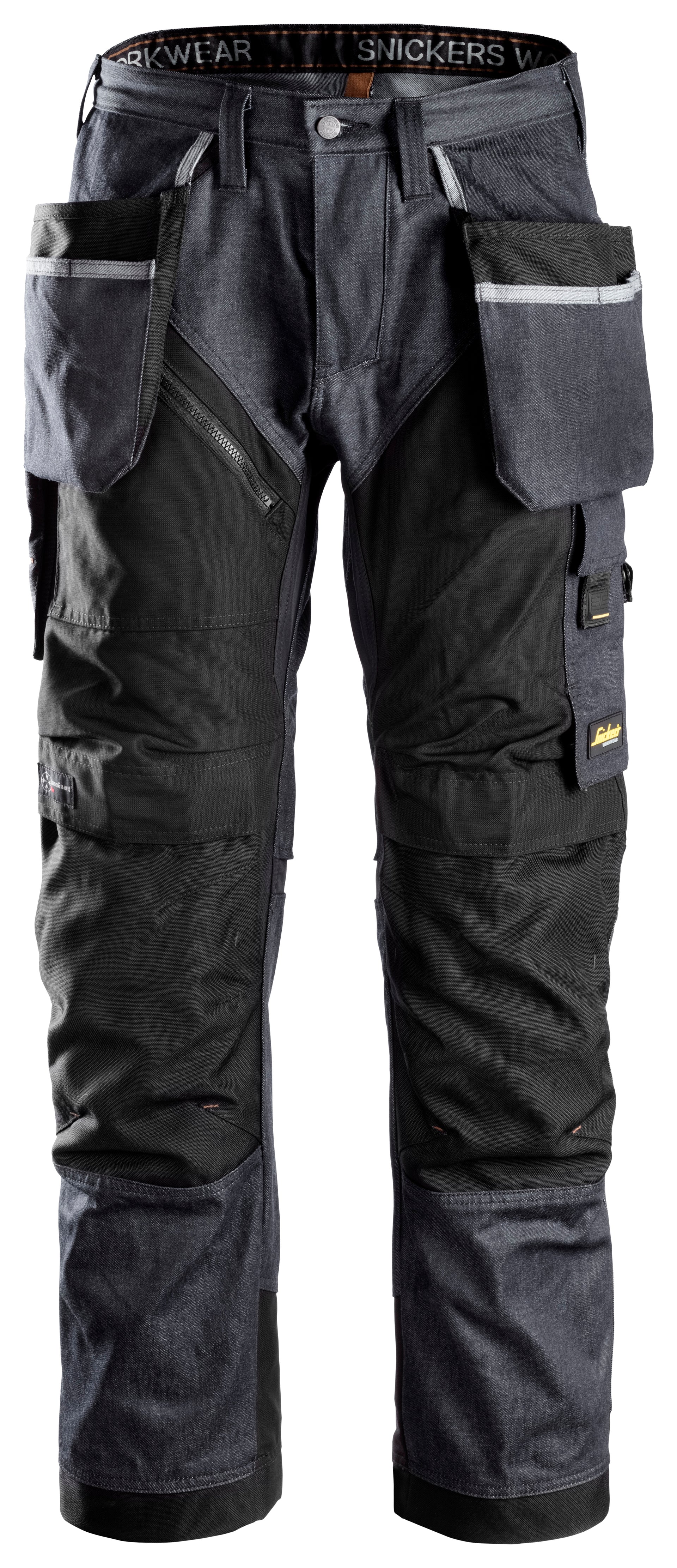 RuffWork Denim, työhousut riipputaskuilla - Denim/musta