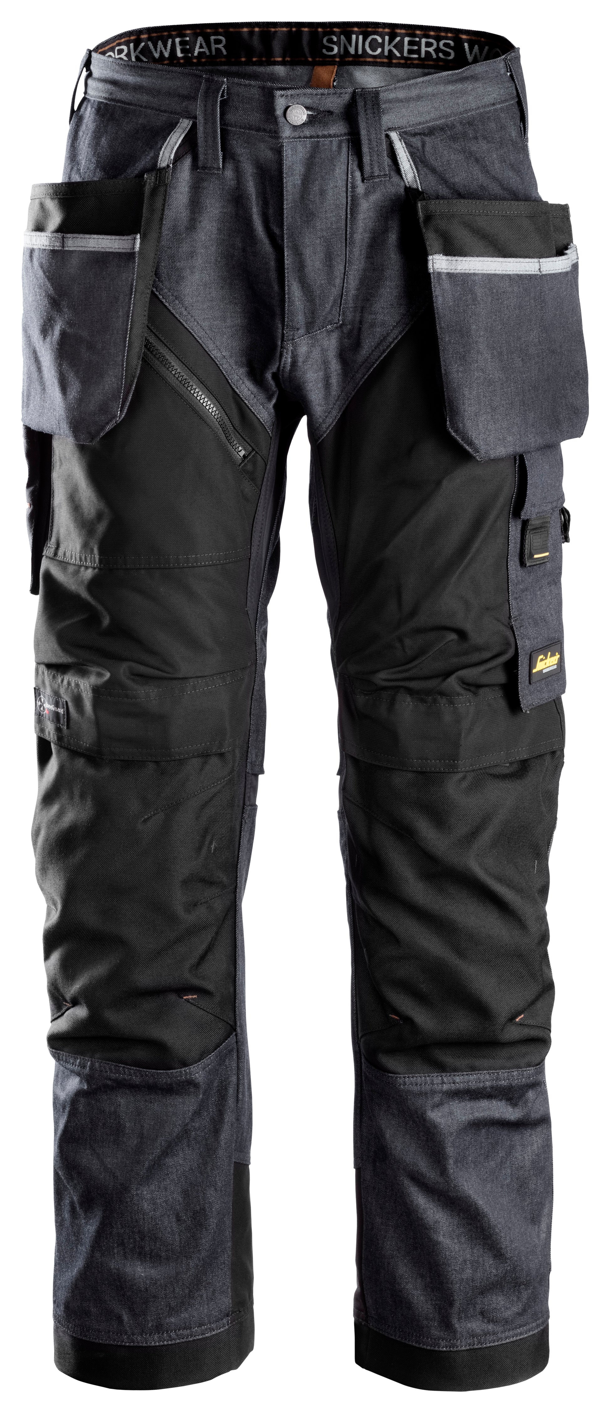 RuffWork Denim, työhousut riipputaskuilla - Denim/musta