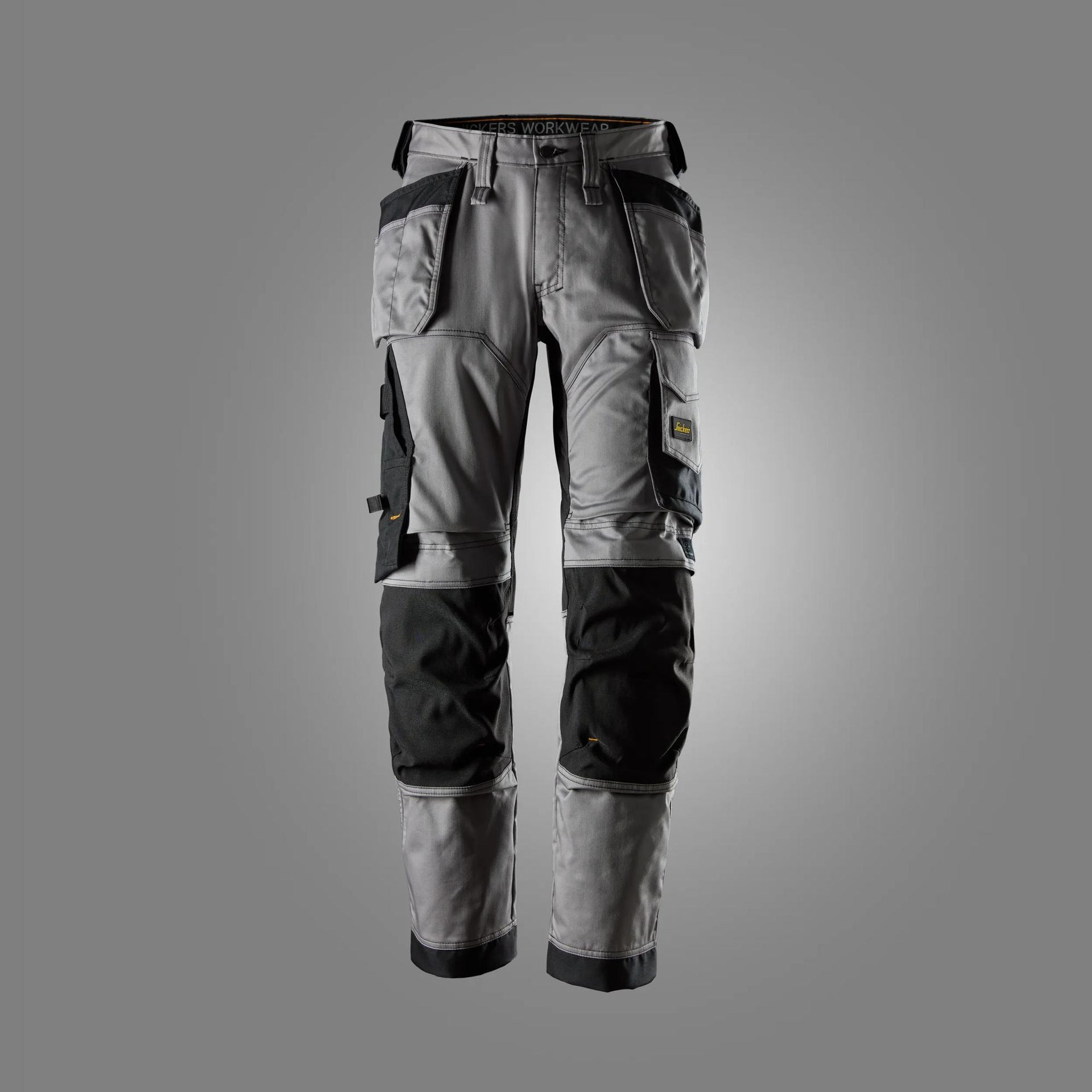 Joustavat, loose fit -työhousut riipputaskuilla - Grey/Black