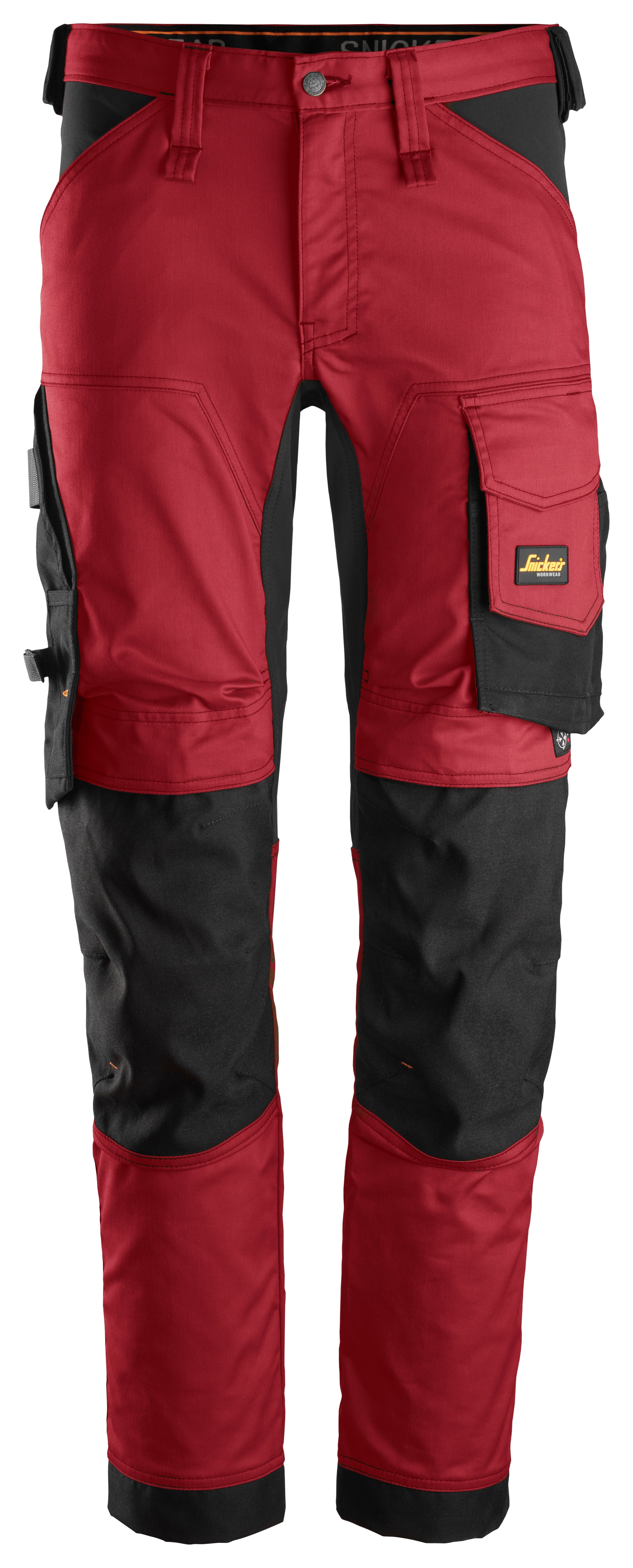 Stretch-housut - Chili Red/Black