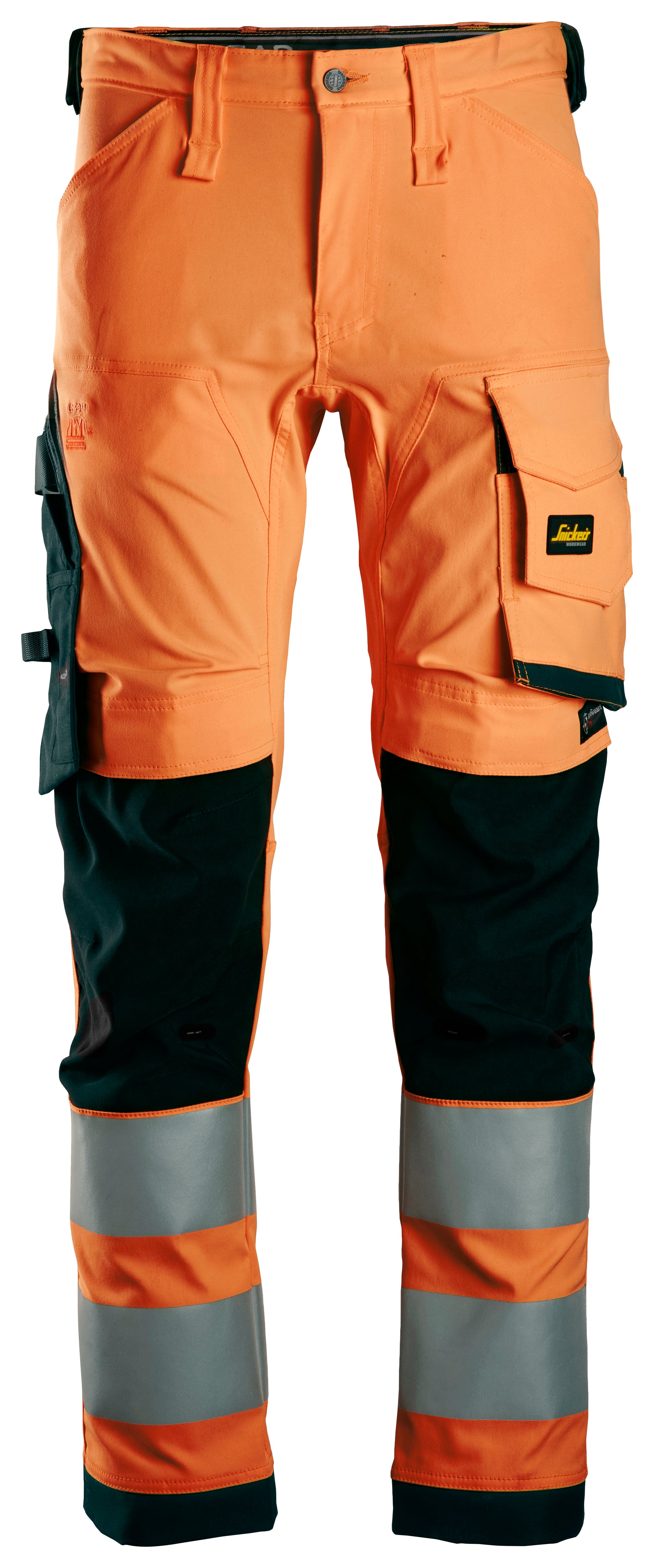 luokka 2, joustavat huomiohousut - High Visibility Orange/Black