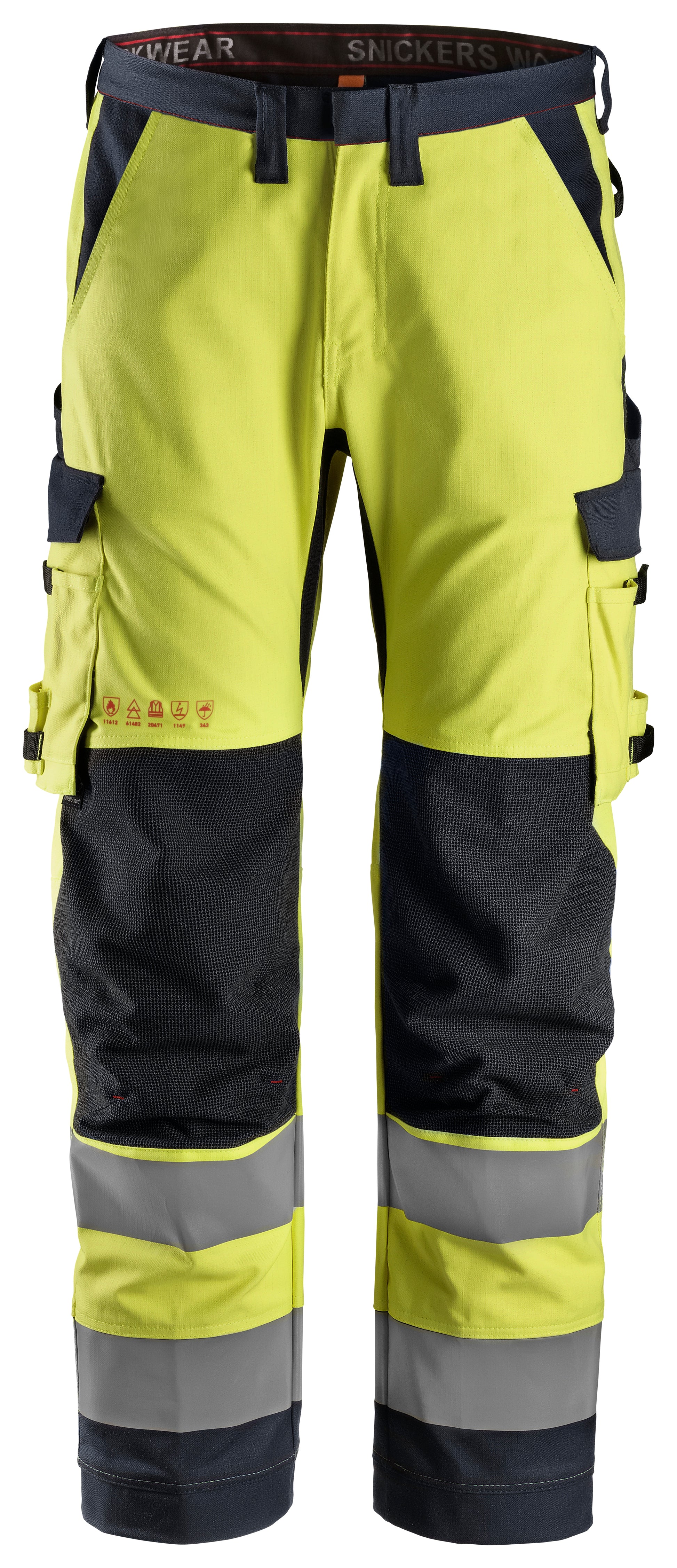 ProtecWork, työhousut, molempikätiset taskut, lk 2 - Keltainen/Navy