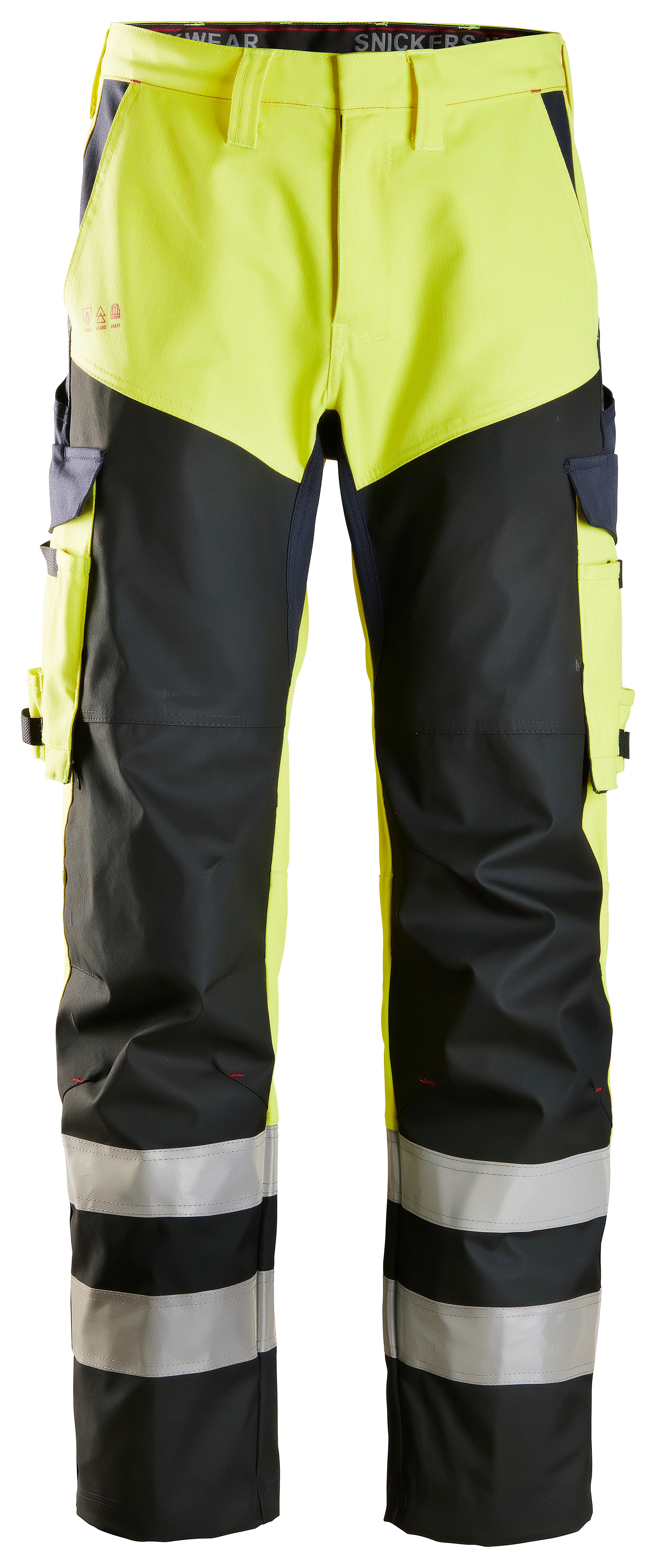 ProtecWork, huomiohousut reisivahvikkeilla, luokka 1 - lk 1 keltainen-navy