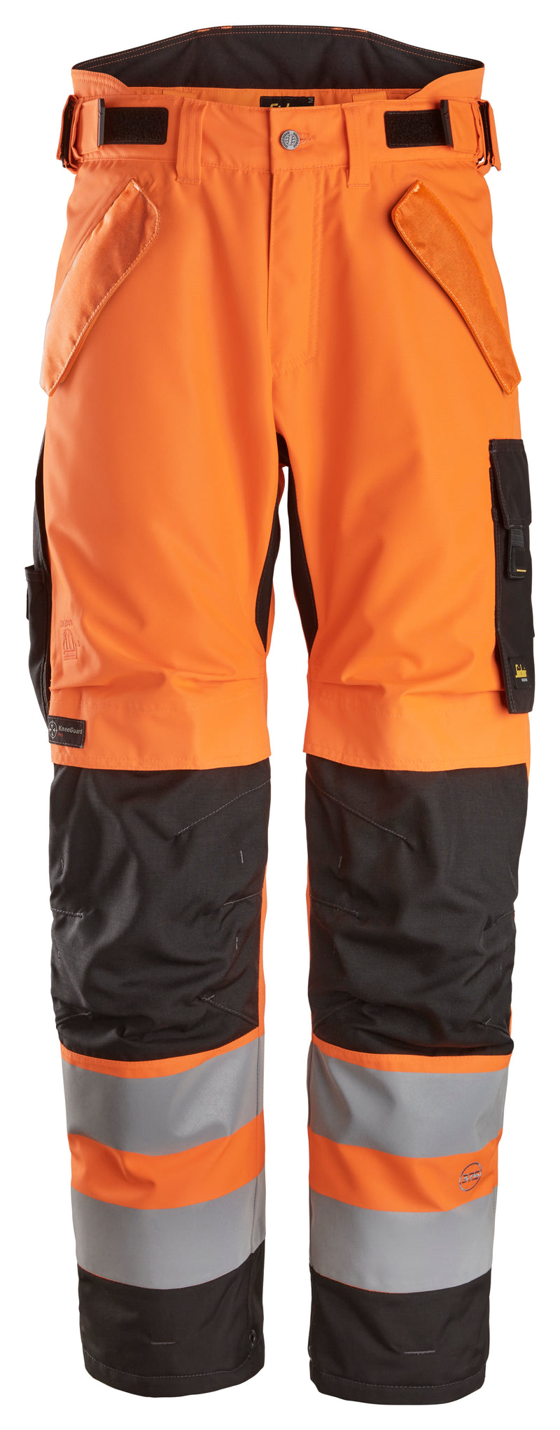 luokka 2, vedenpitävät, kaksikerroksiset 37.5®-kevyttoppahousut - High Visibility Orange/Black