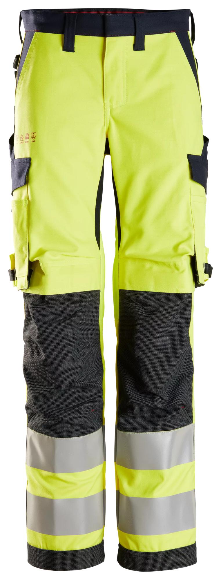 ProtecWork, naisten huomiohousut, luokka 2 - naisten keltainen-navy