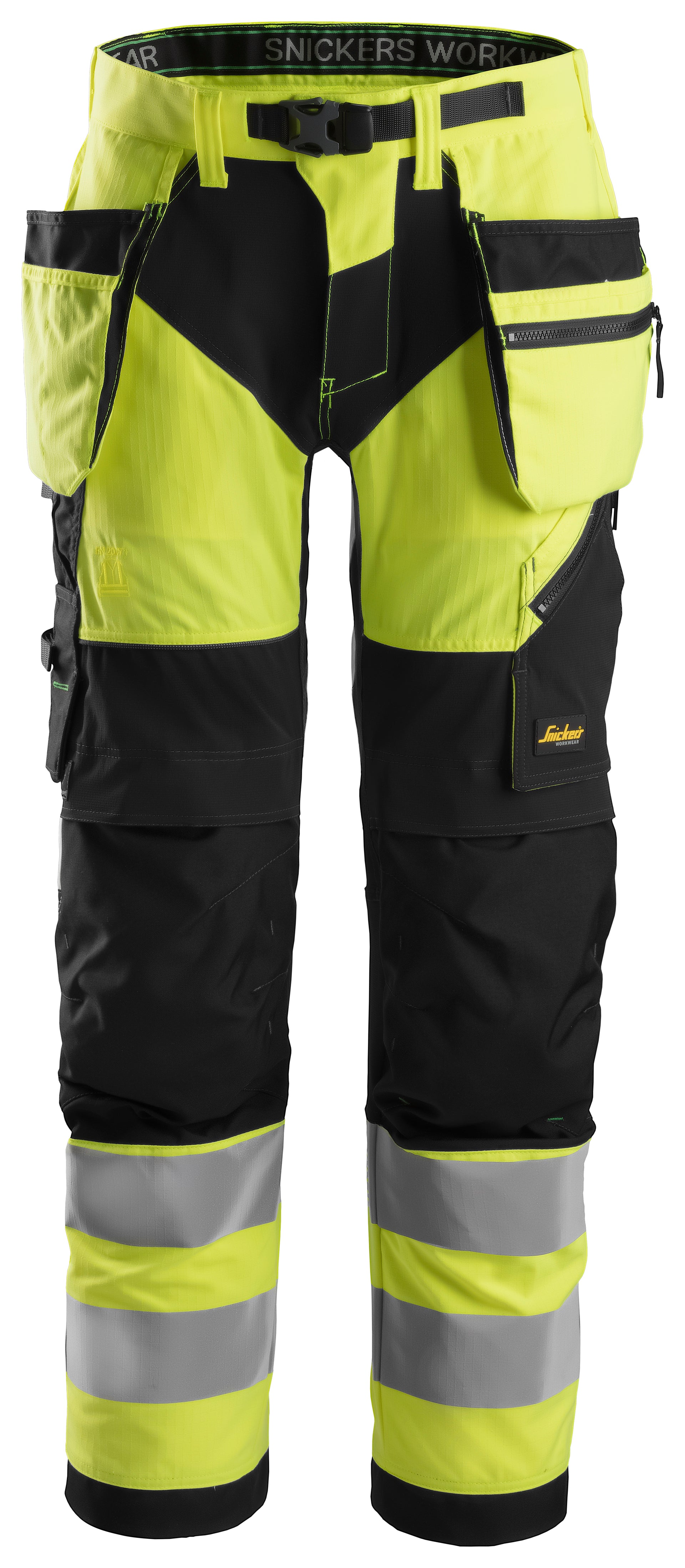 Huomiotyöhousut riipputaskuilla, lk 2 - Keltainen/musta