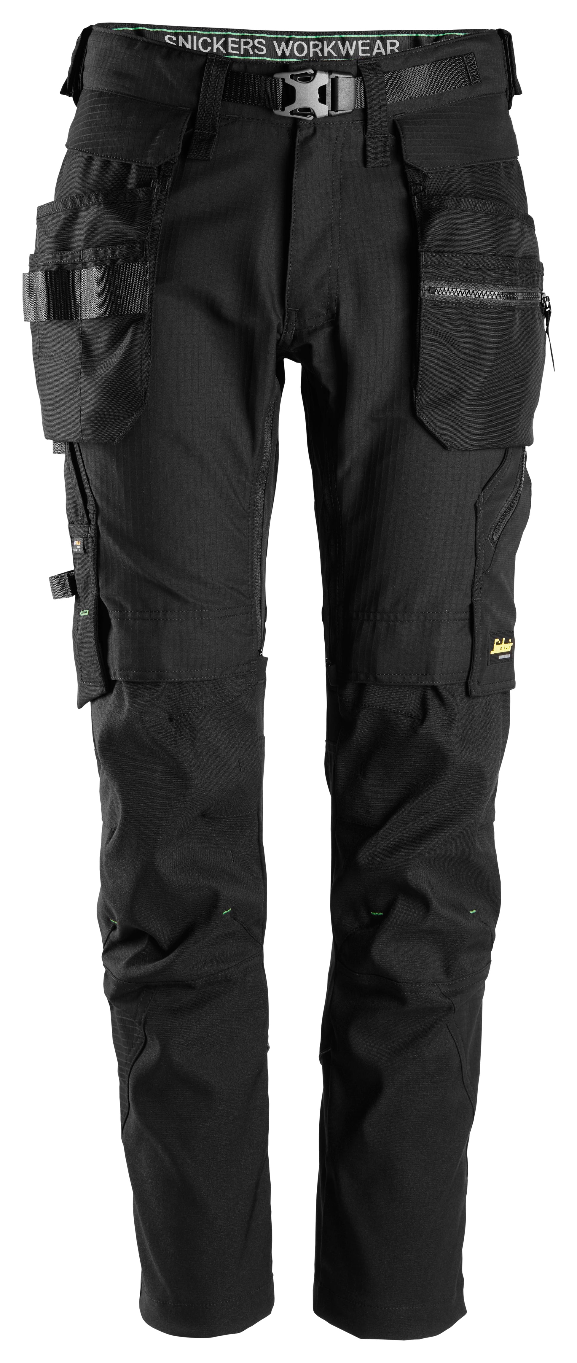 Työhousut irrotettavilla riipputaskuilla - Black/Black