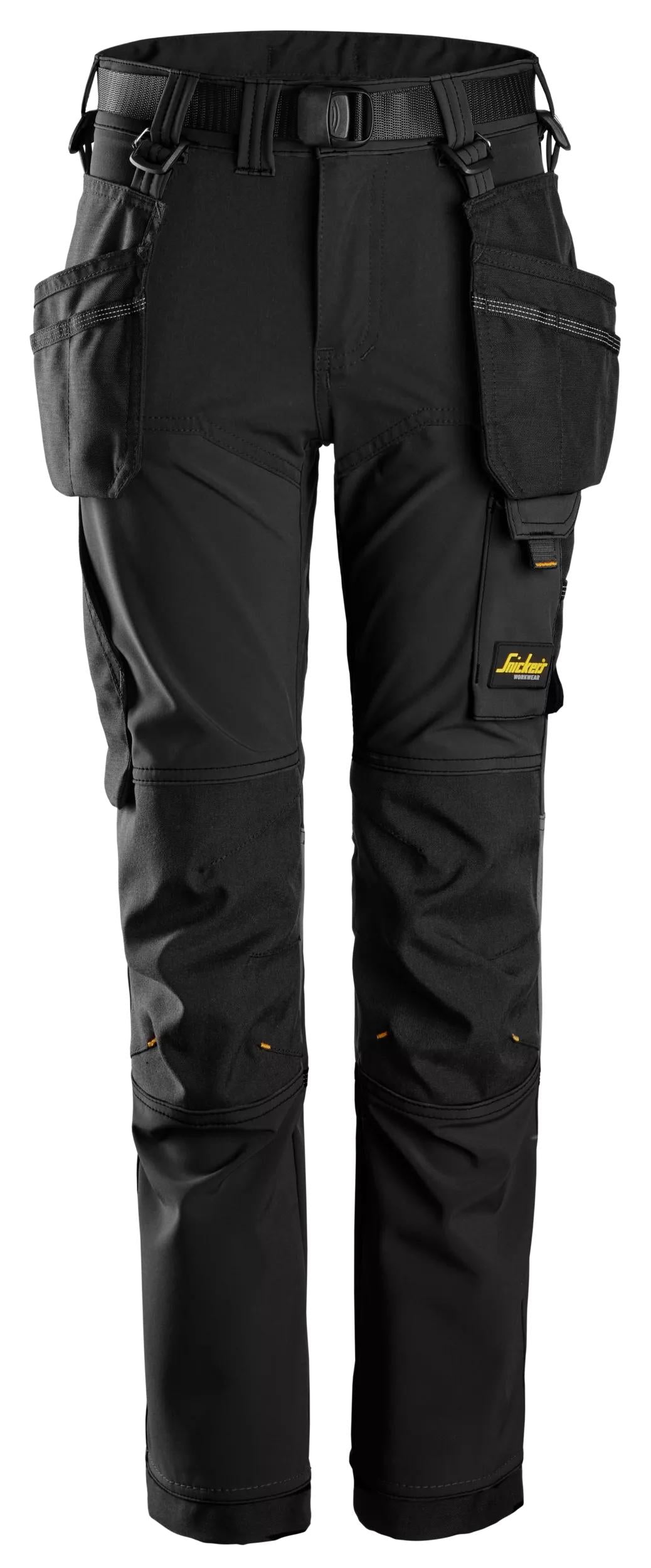 Junior, neljään suuntaan joustavat stretch-housut - Black/Black