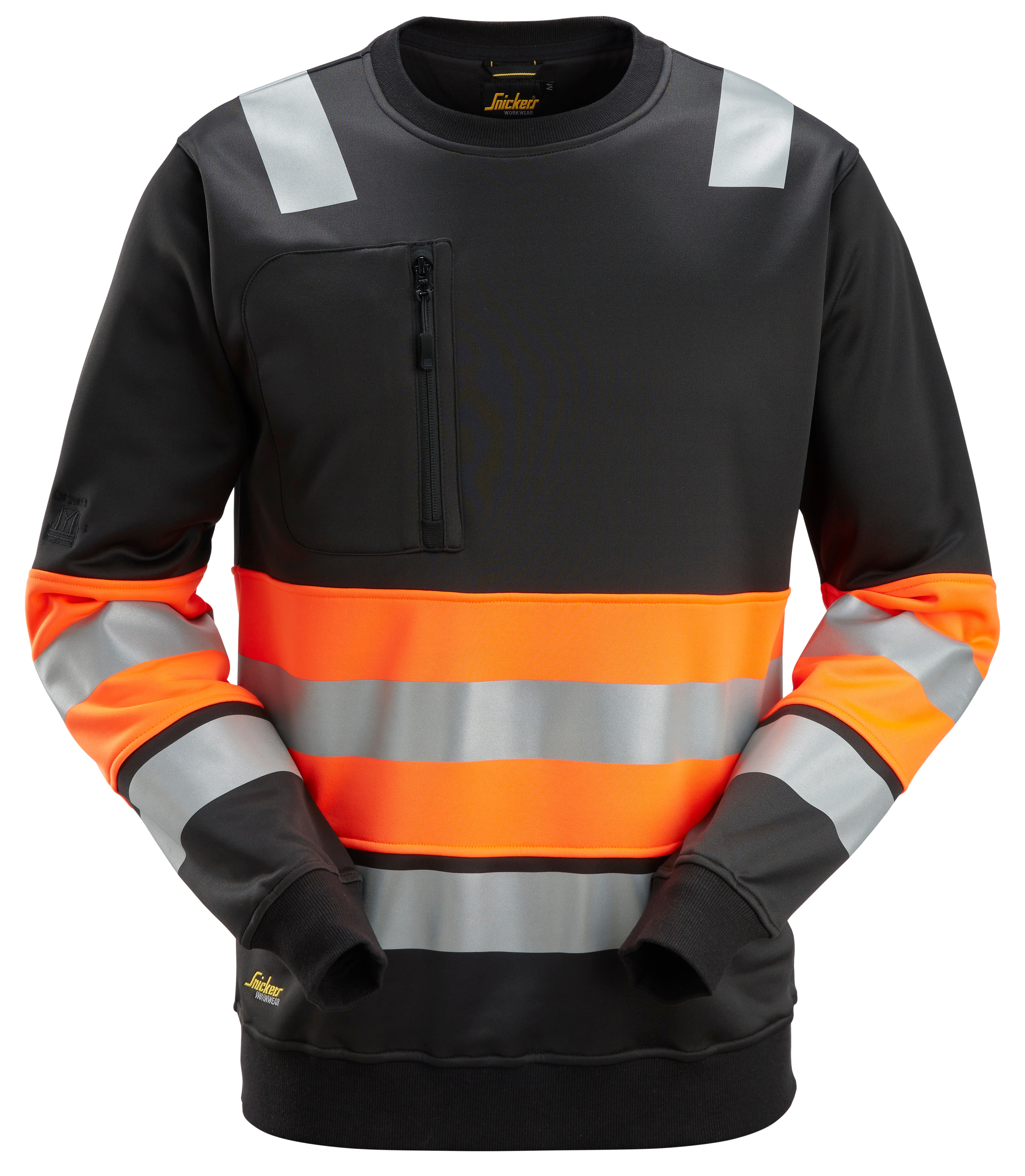luokka 1, collegepaita - Black/High Visibility Orange