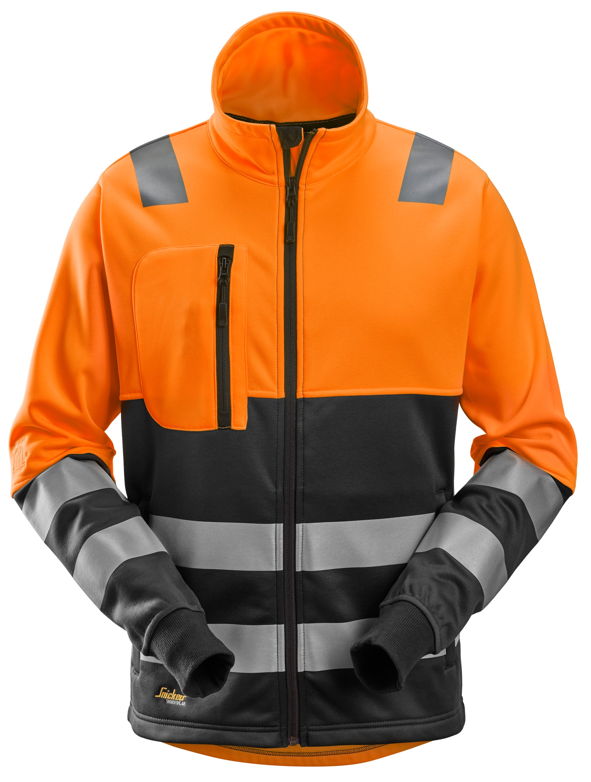 luokka 2, takki vetoketjulla - High Visibility Orange/Black