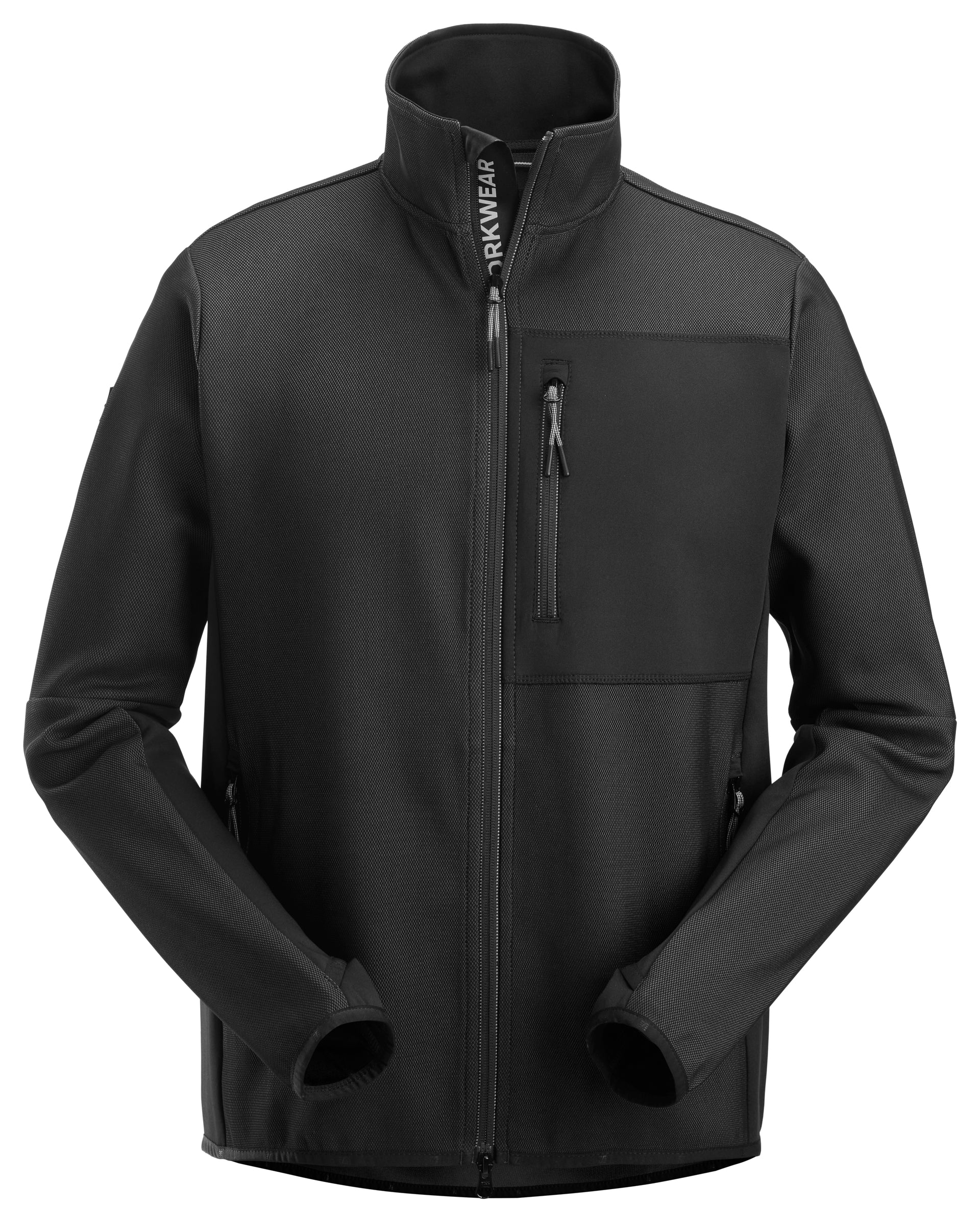 Vetoketjullinen välikerroksen takki - Black/Black