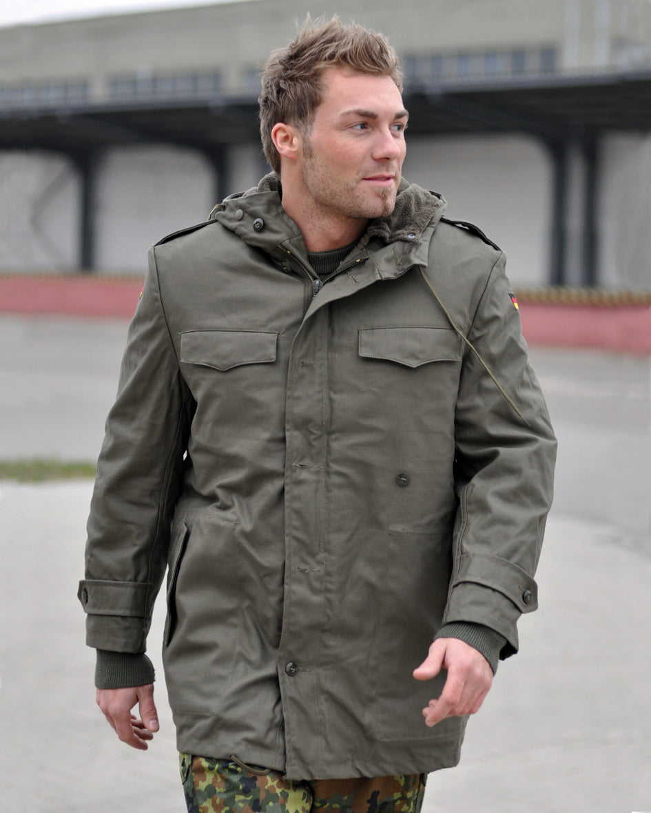 Bundeswehr parka vuorilla oliivi käytetty