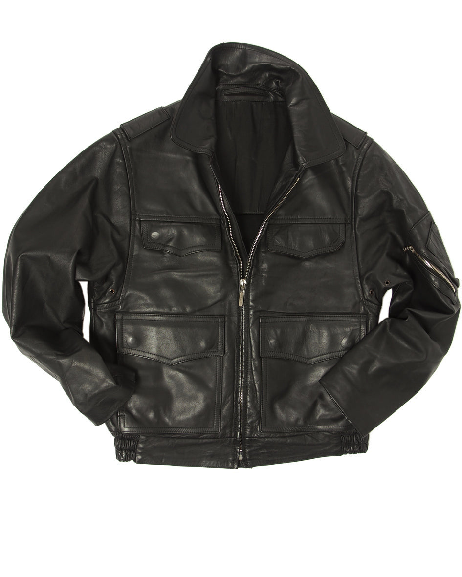 POL LEDERJACKE(BLOUSON)HERREN SCHW käytetty