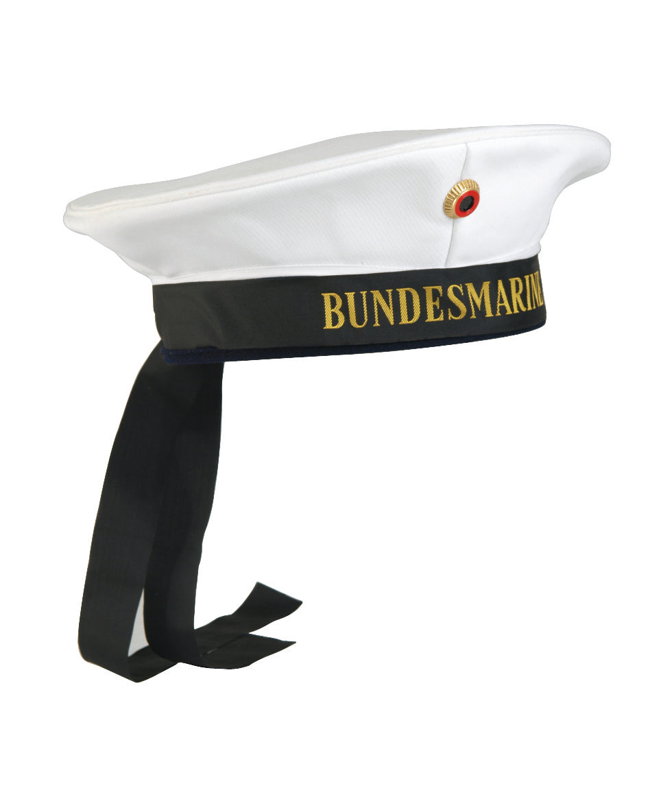 Bundeswehr MATROSENMÜTZE valkoinen M BAND käytetty-1