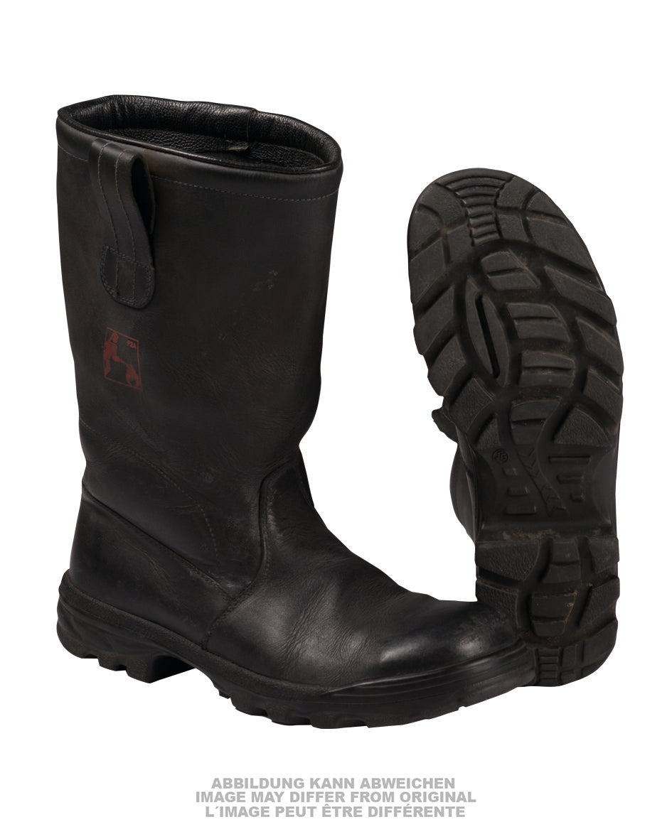 Bundeswehr FEUERWEHRSTIEFEL HAIX/BALTES nahka SCHW käytetty