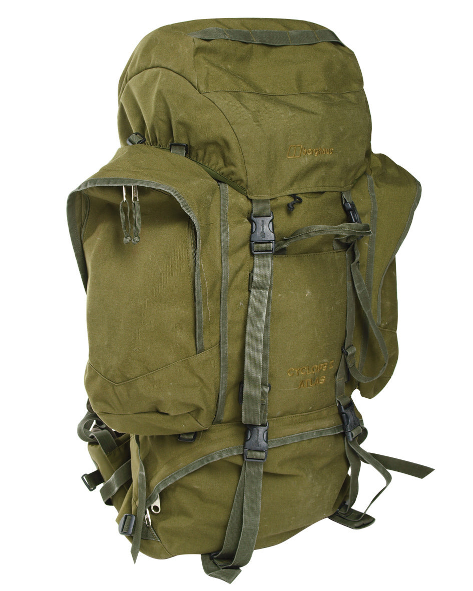 Bundeswehr reppu 'BERGHAUS' 110 L oliivi käytetty