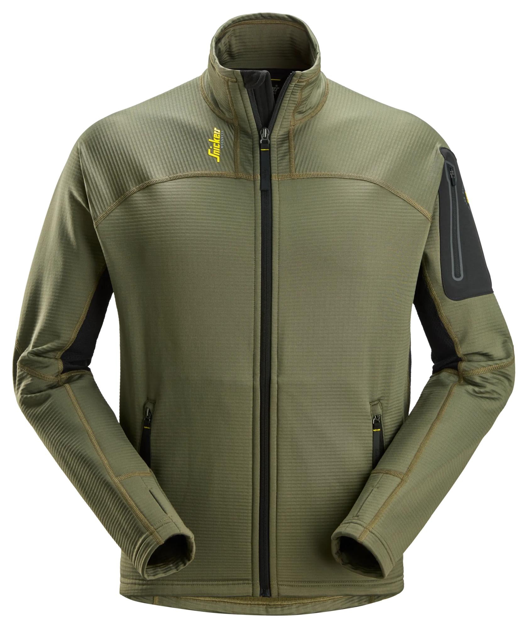 BodyMapping-microfleecetakki - Khaki Green/Black