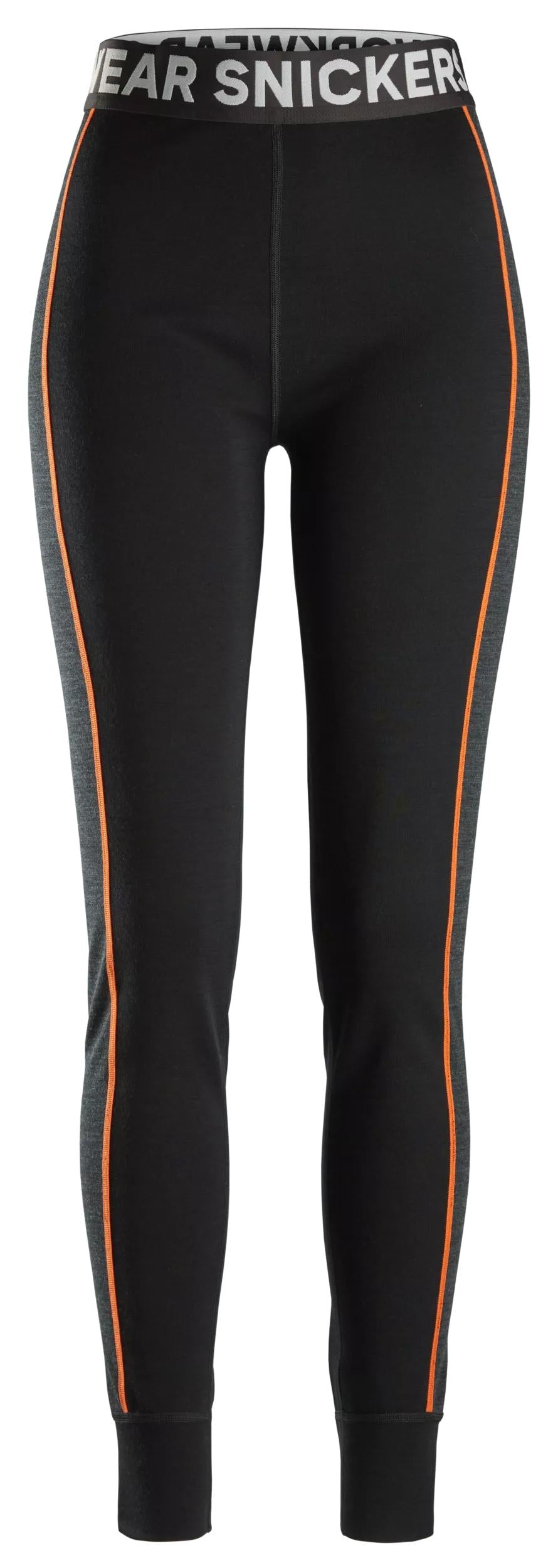 Naisten merinoaluskerraston Stay Warm -housut - Black/Anthracite Melange